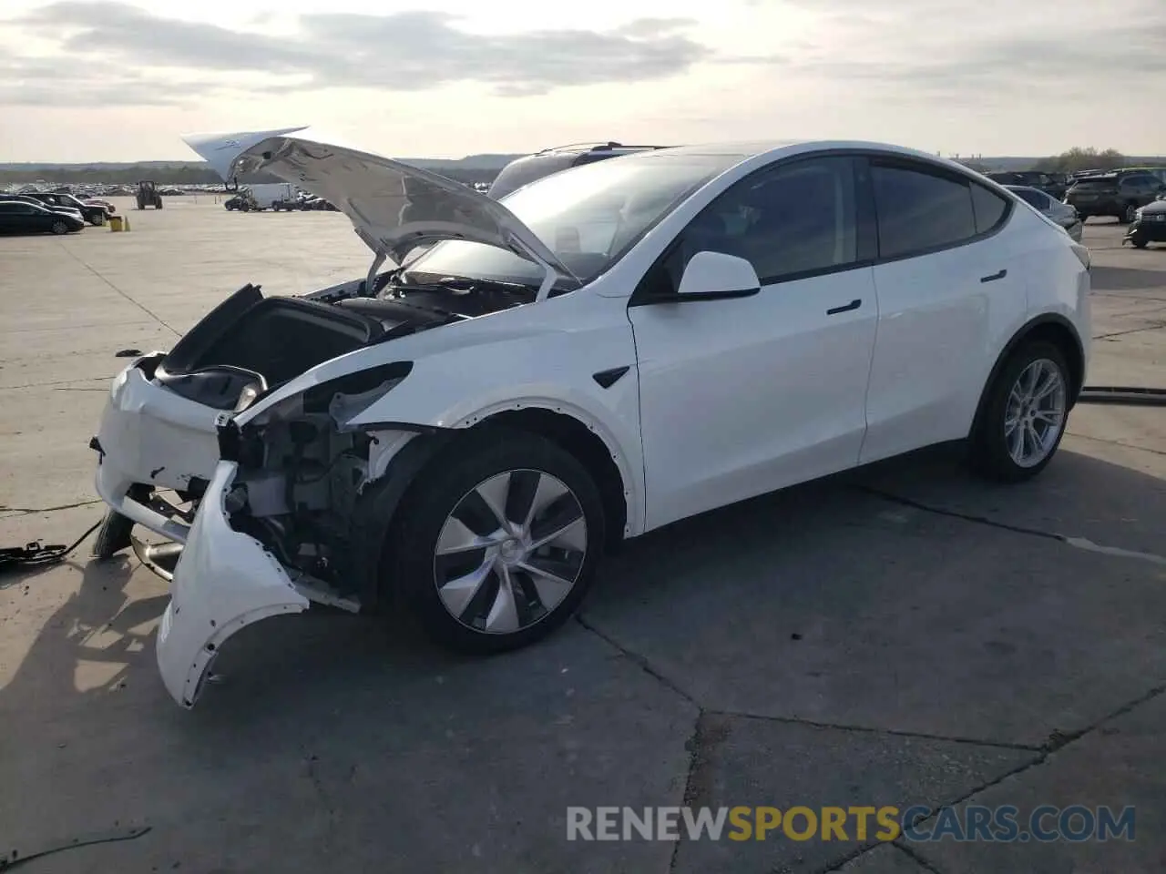 1 Photograph of a damaged car 7SAYGAEEXNF519092 TESLA MODEL Y 2022