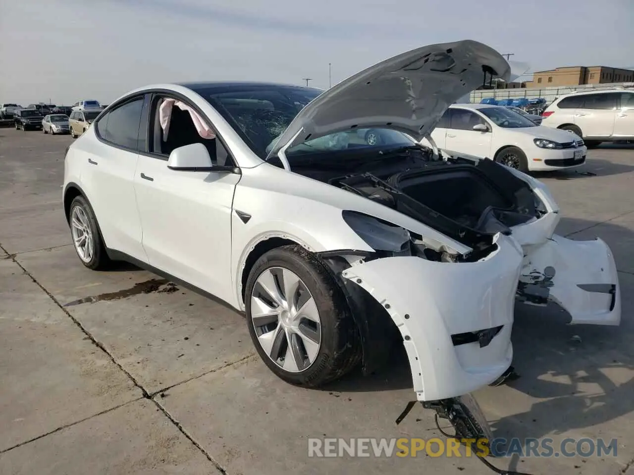 4 Photograph of a damaged car 7SAYGAEEXNF519092 TESLA MODEL Y 2022