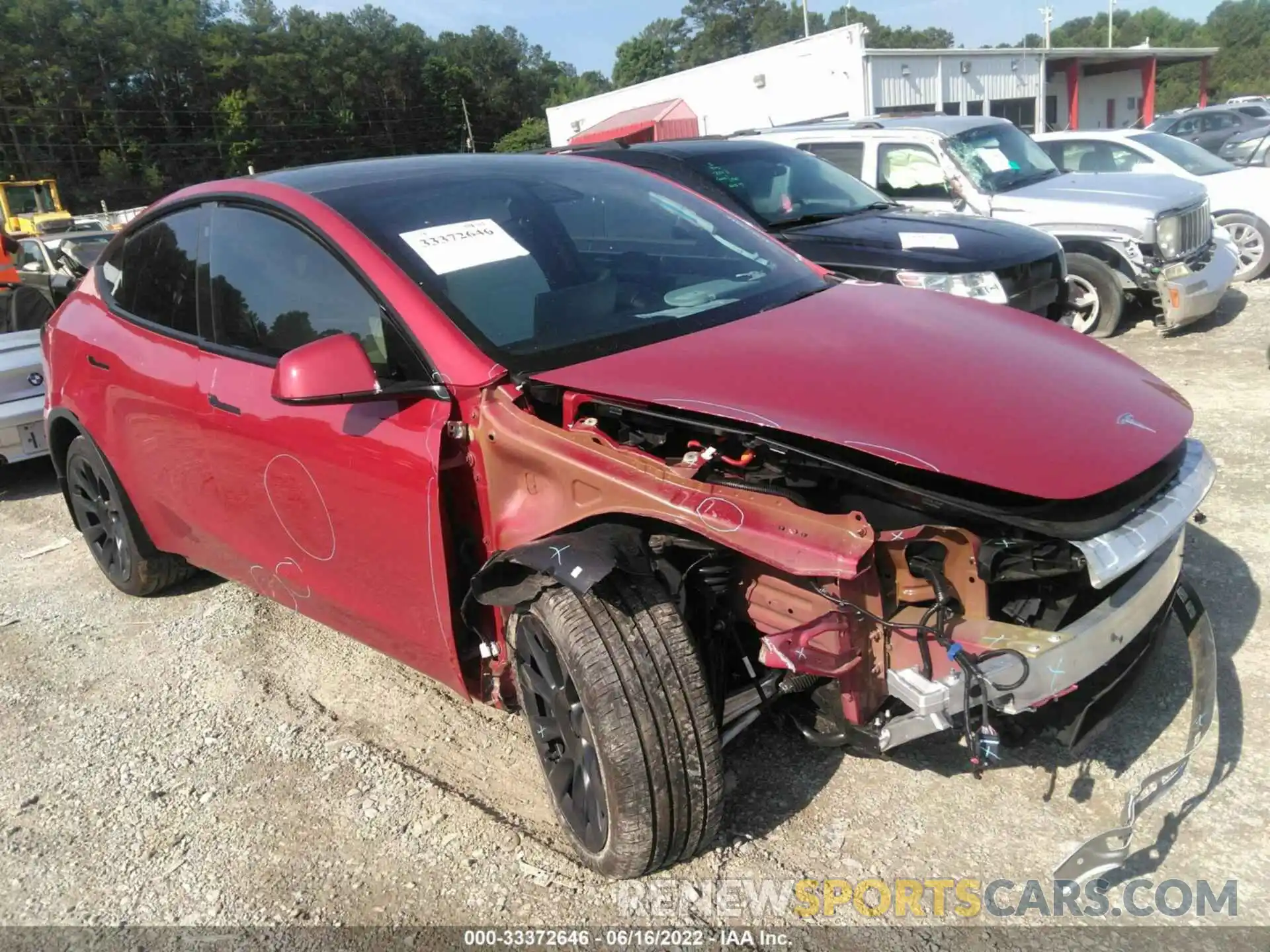 1 Photograph of a damaged car 7SAYGDEE0NF313071 TESLA MODEL Y 2022