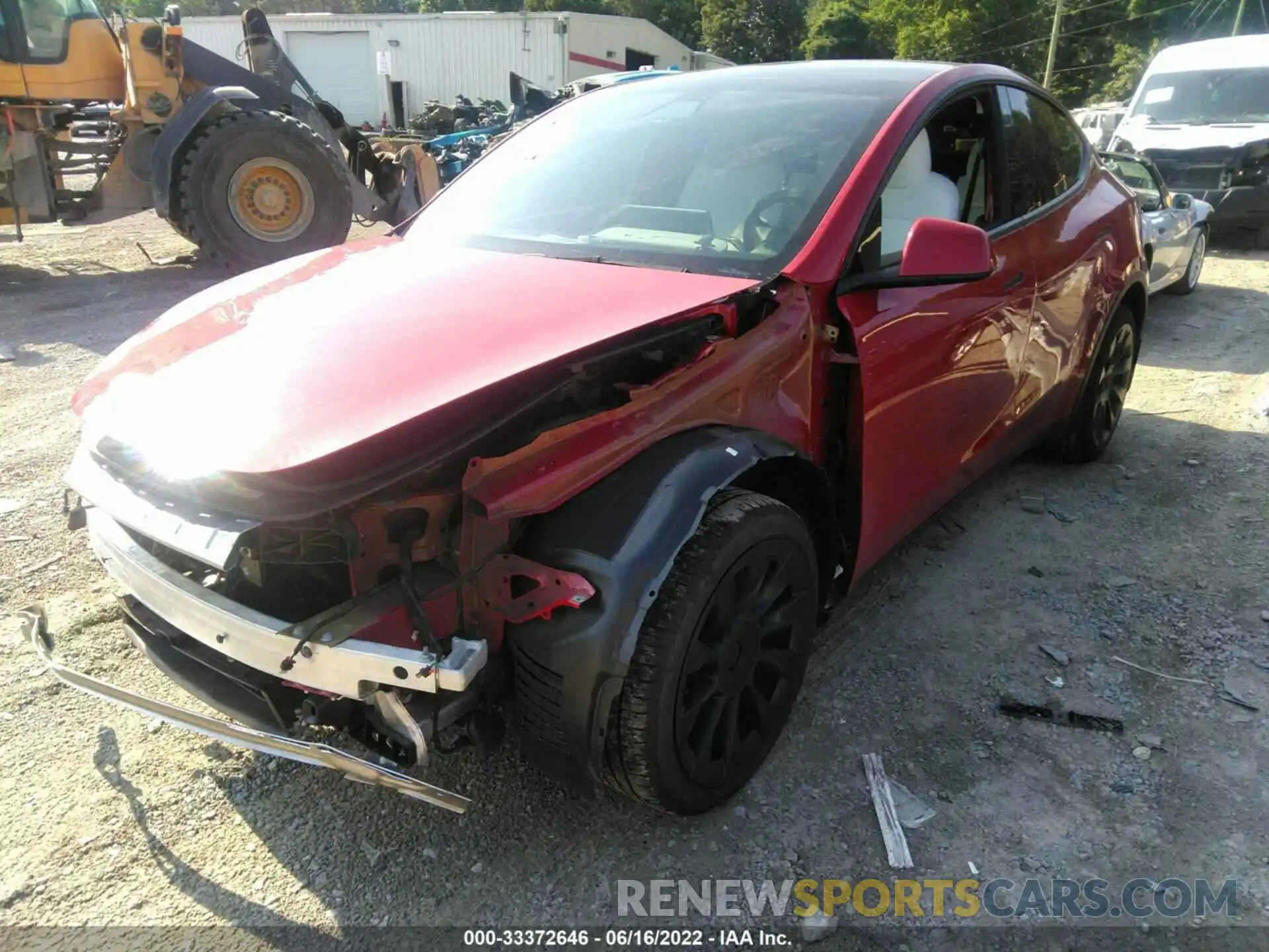 2 Photograph of a damaged car 7SAYGDEE0NF313071 TESLA MODEL Y 2022