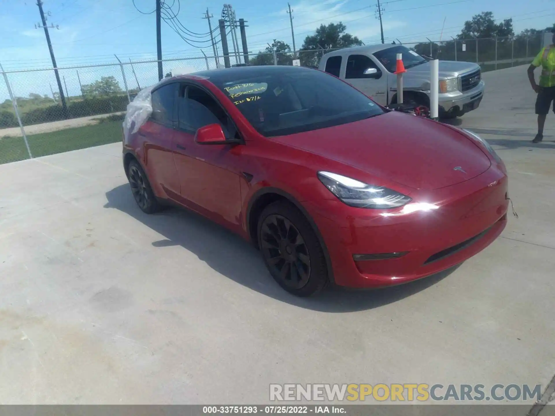 1 Photograph of a damaged car 7SAYGDEE0NF318979 TESLA MODEL Y 2022