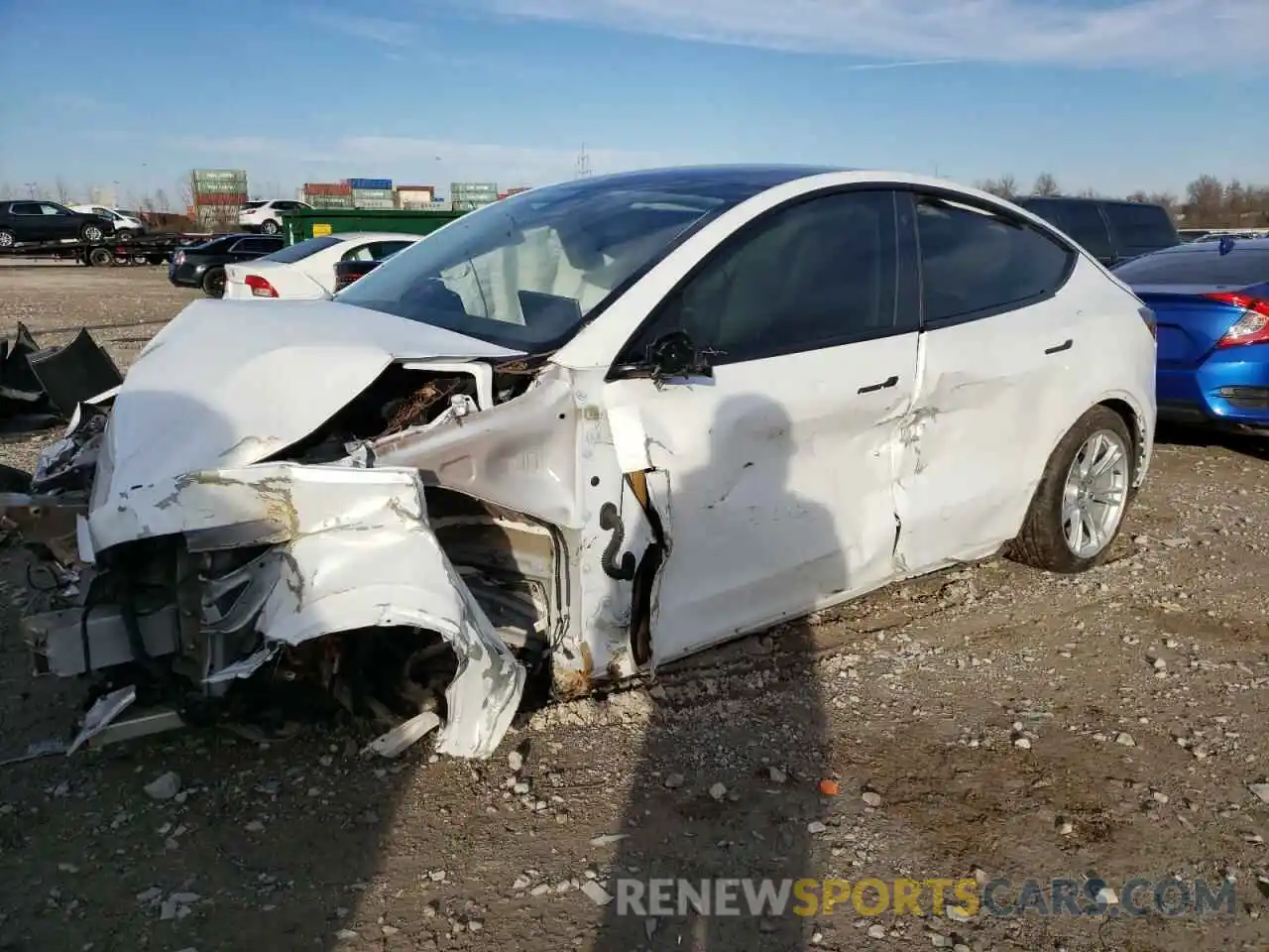 1 Photograph of a damaged car 7SAYGDEE0NF331439 TESLA MODEL Y 2022