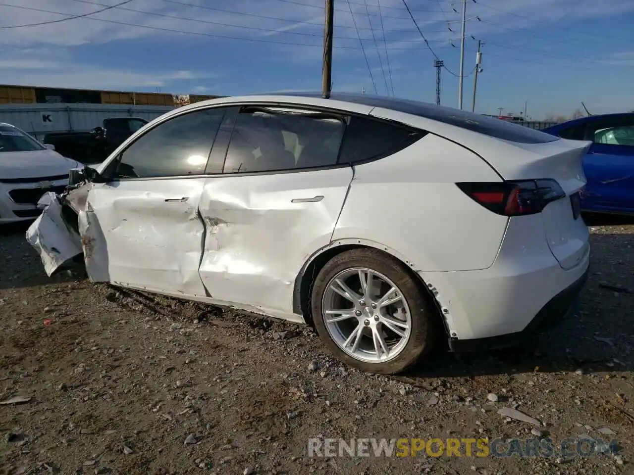 2 Photograph of a damaged car 7SAYGDEE0NF331439 TESLA MODEL Y 2022