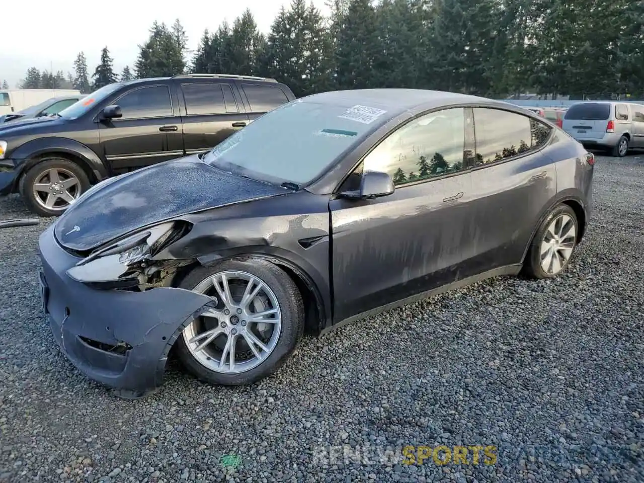 1 Photograph of a damaged car 7SAYGDEE0NF341257 TESLA MODEL Y 2022