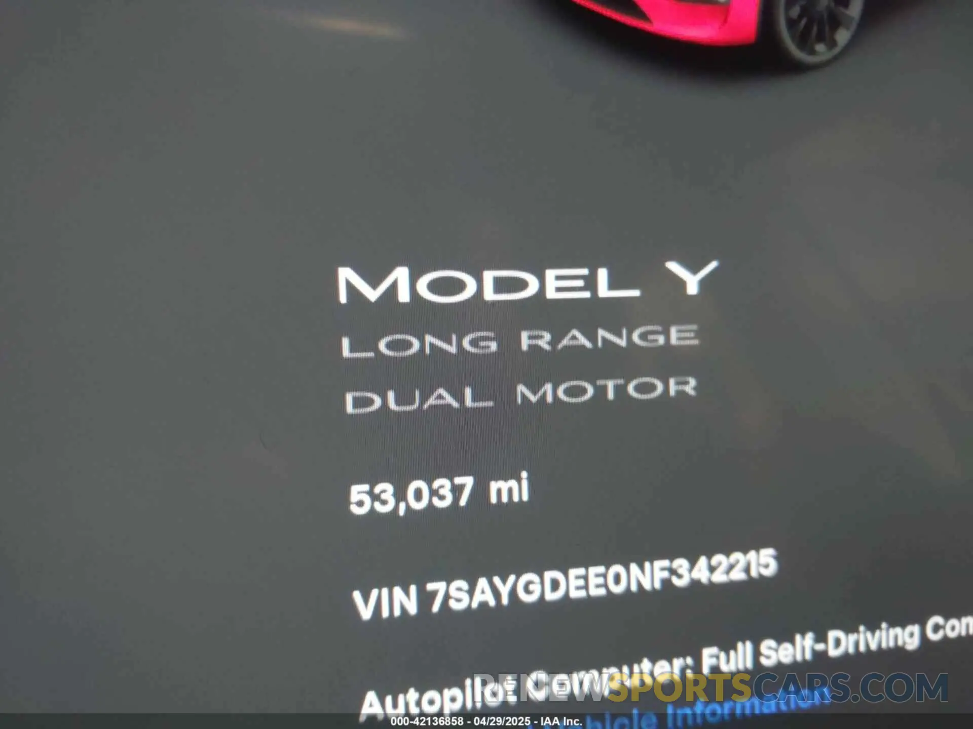 14 Photograph of a damaged car 7SAYGDEE0NF342215 TESLA MODEL Y 2022