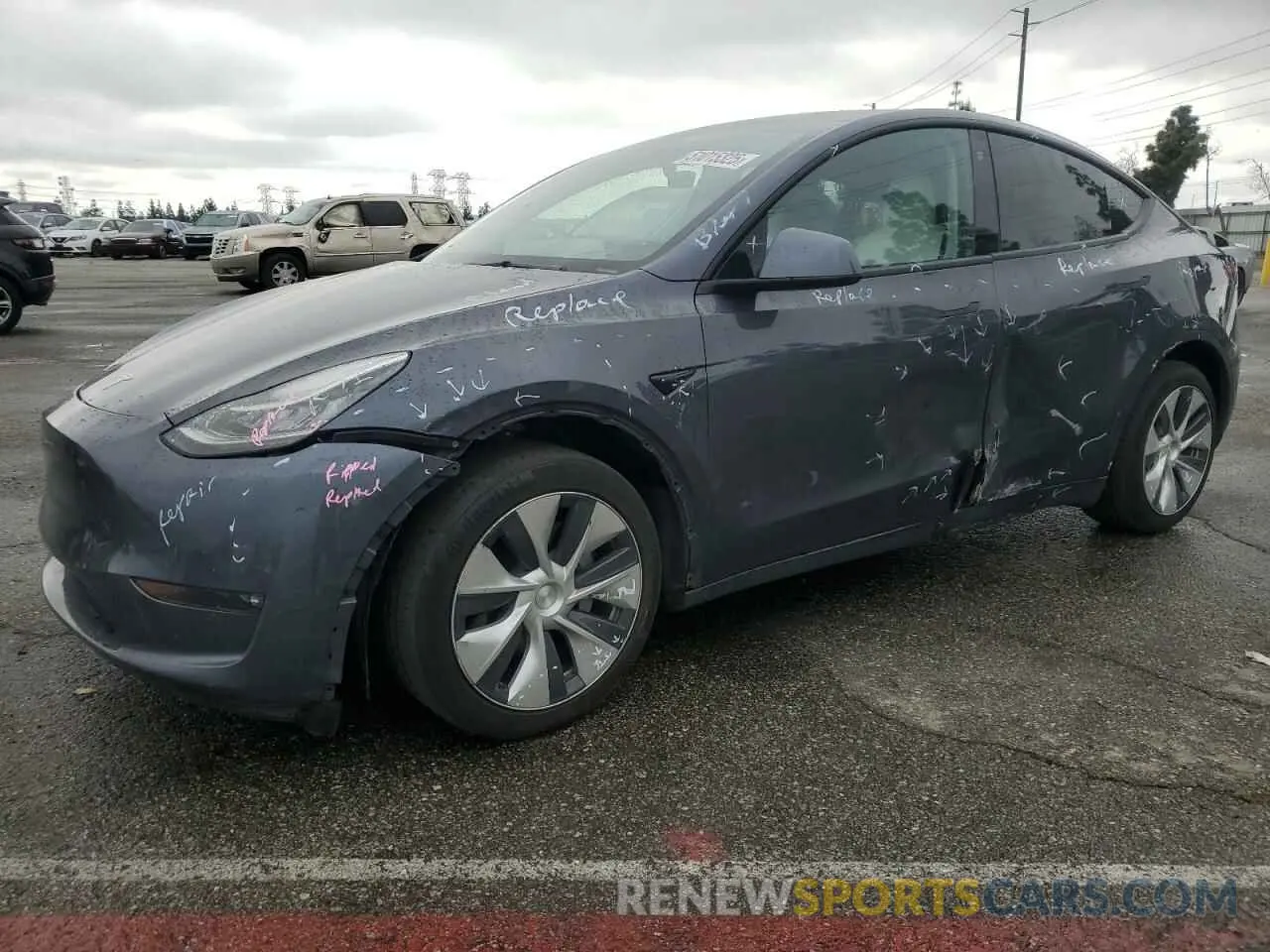 1 Photograph of a damaged car 7SAYGDEE0NF355045 TESLA MODEL Y 2022