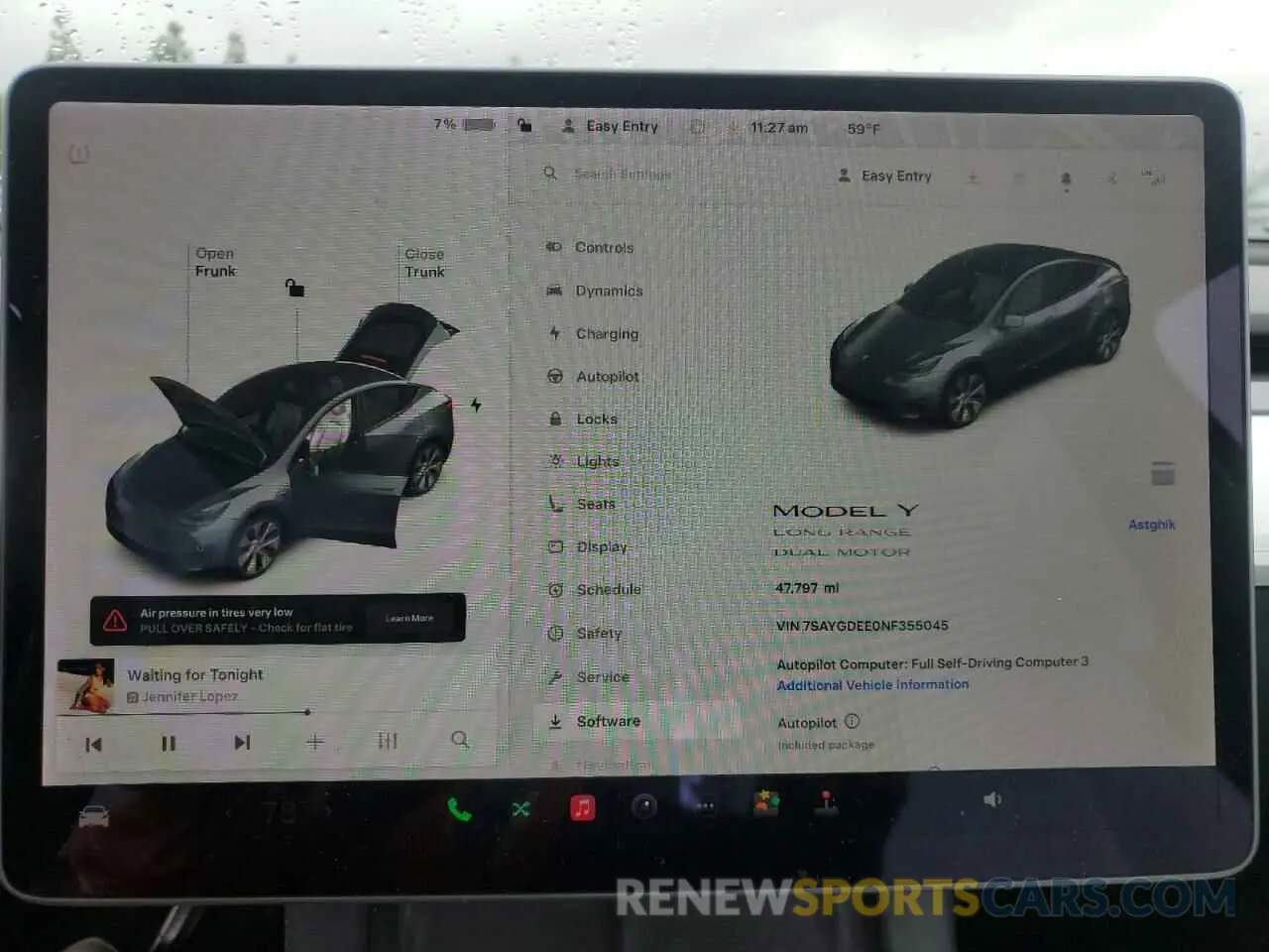 9 Photograph of a damaged car 7SAYGDEE0NF355045 TESLA MODEL Y 2022