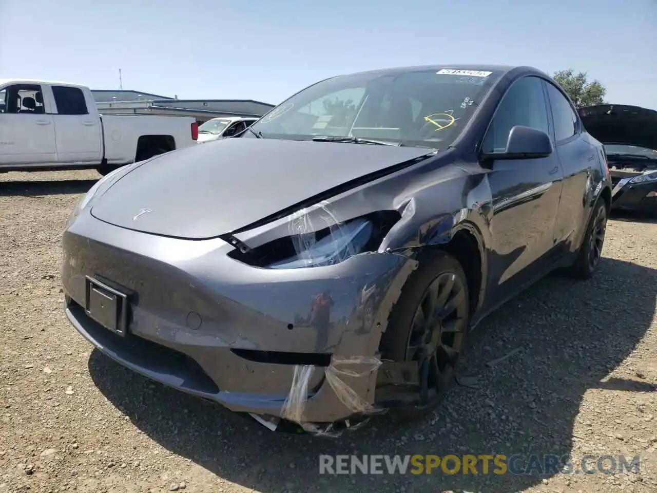 2 Photograph of a damaged car 7SAYGDEE0NF386568 TESLA MODEL Y 2022