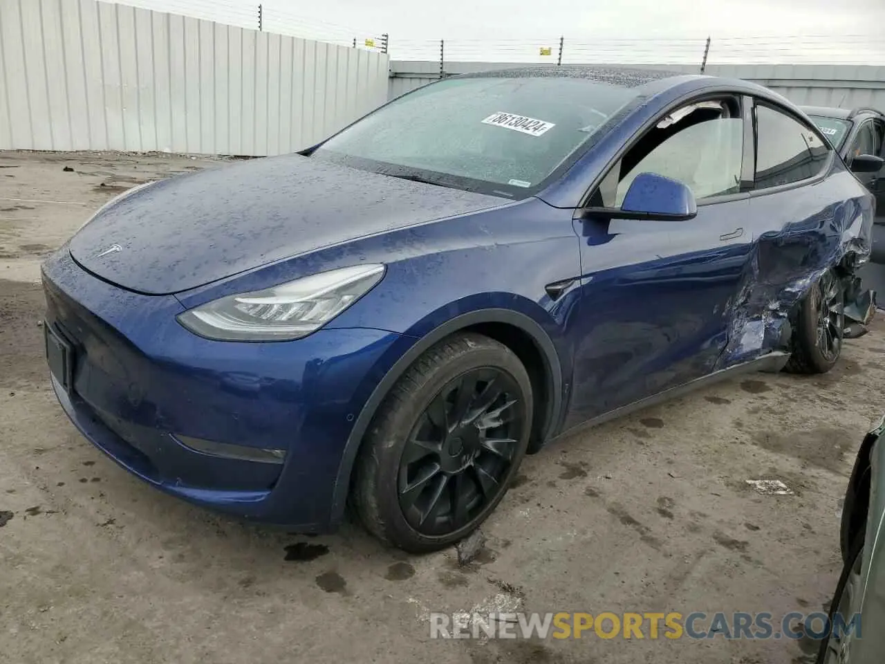 1 Photograph of a damaged car 7SAYGDEE0NF386750 TESLA MODEL Y 2022