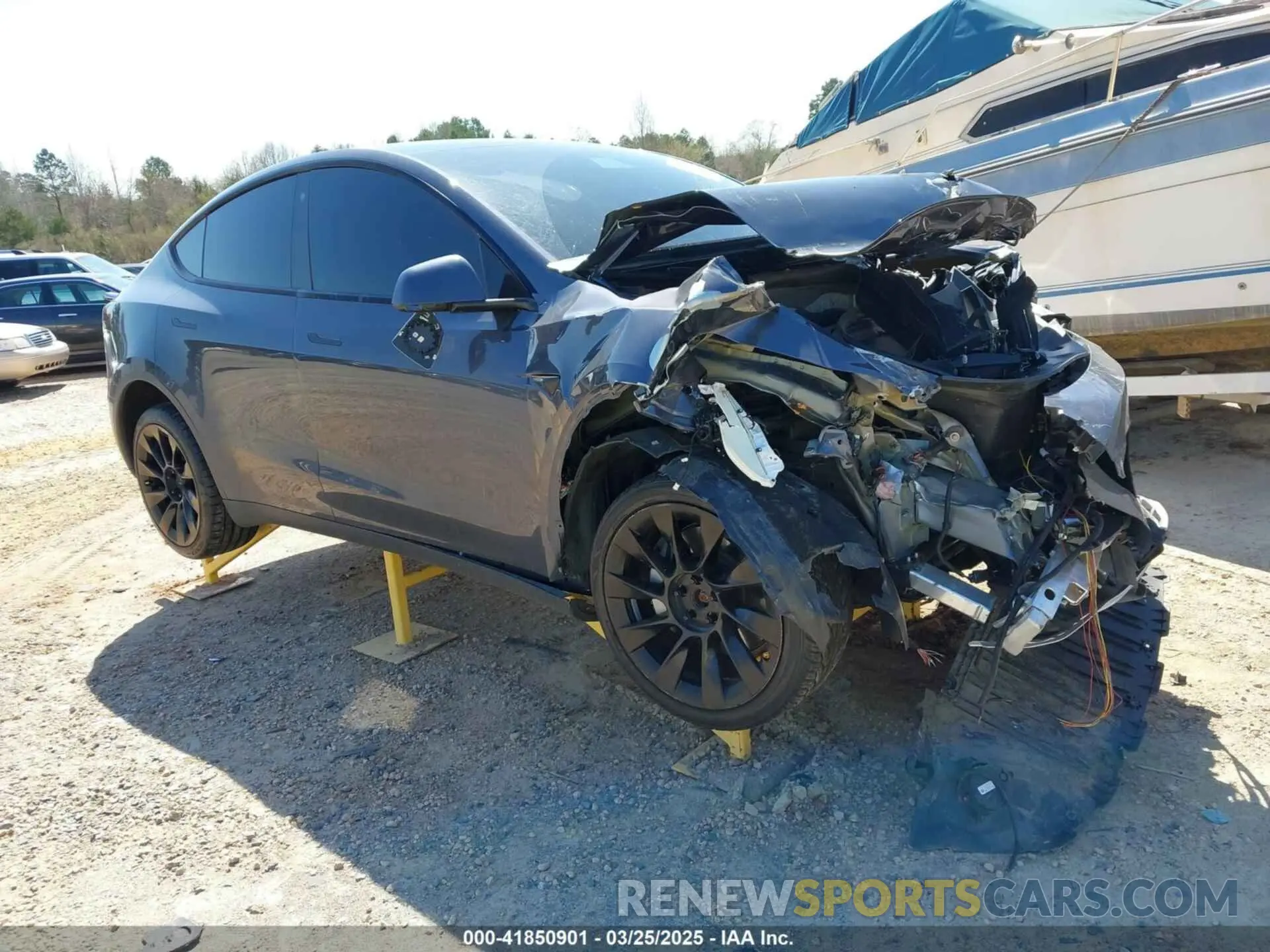 1 Photograph of a damaged car 7SAYGDEE0NF387512 TESLA MODEL Y 2022