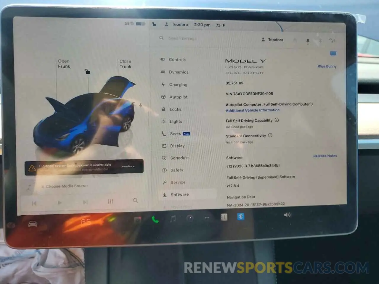 9 Photograph of a damaged car 7SAYGDEE0NF394105 TESLA MODEL Y 2022