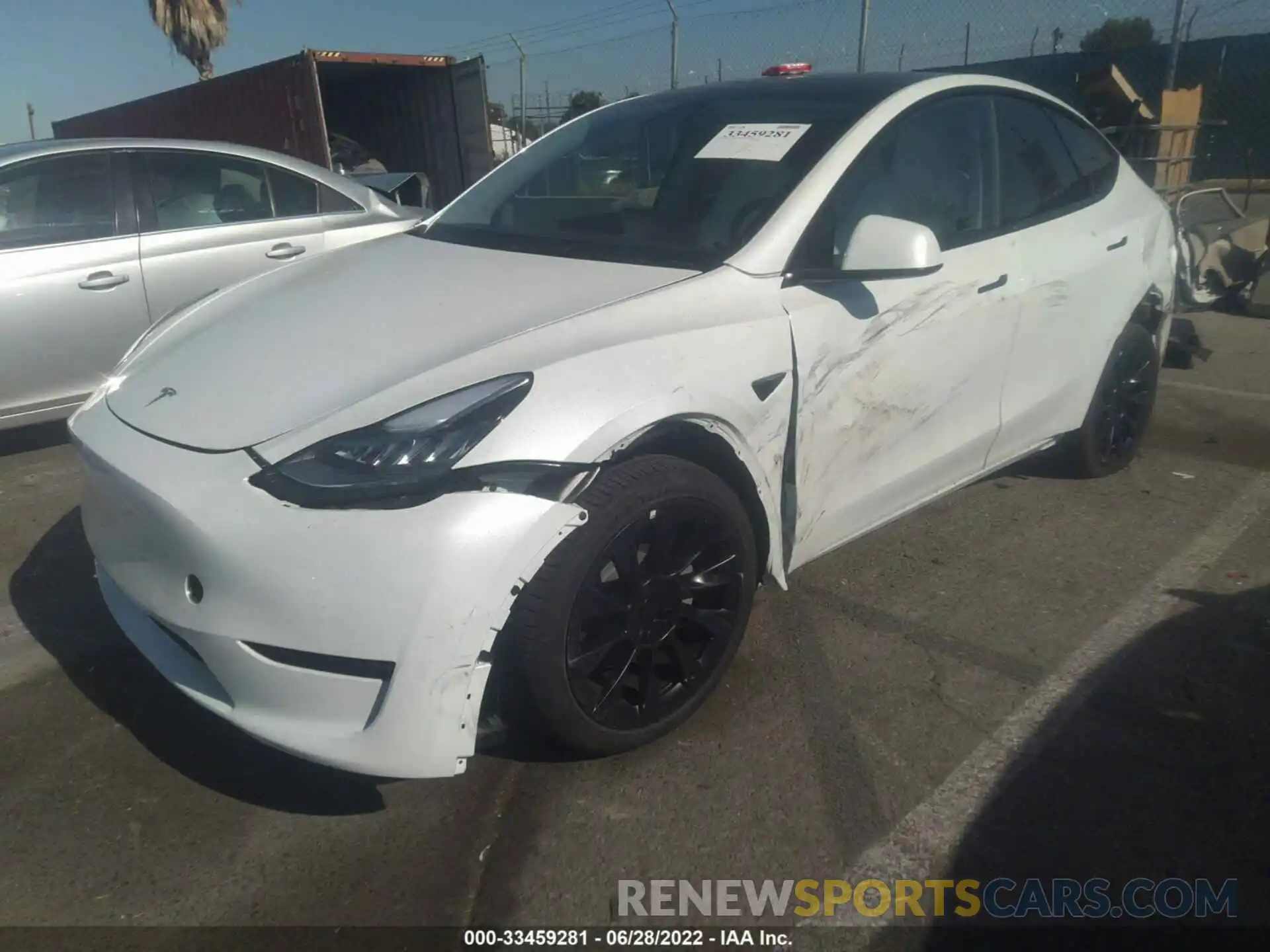 2 Photograph of a damaged car 7SAYGDEE0NF409637 TESLA MODEL Y 2022