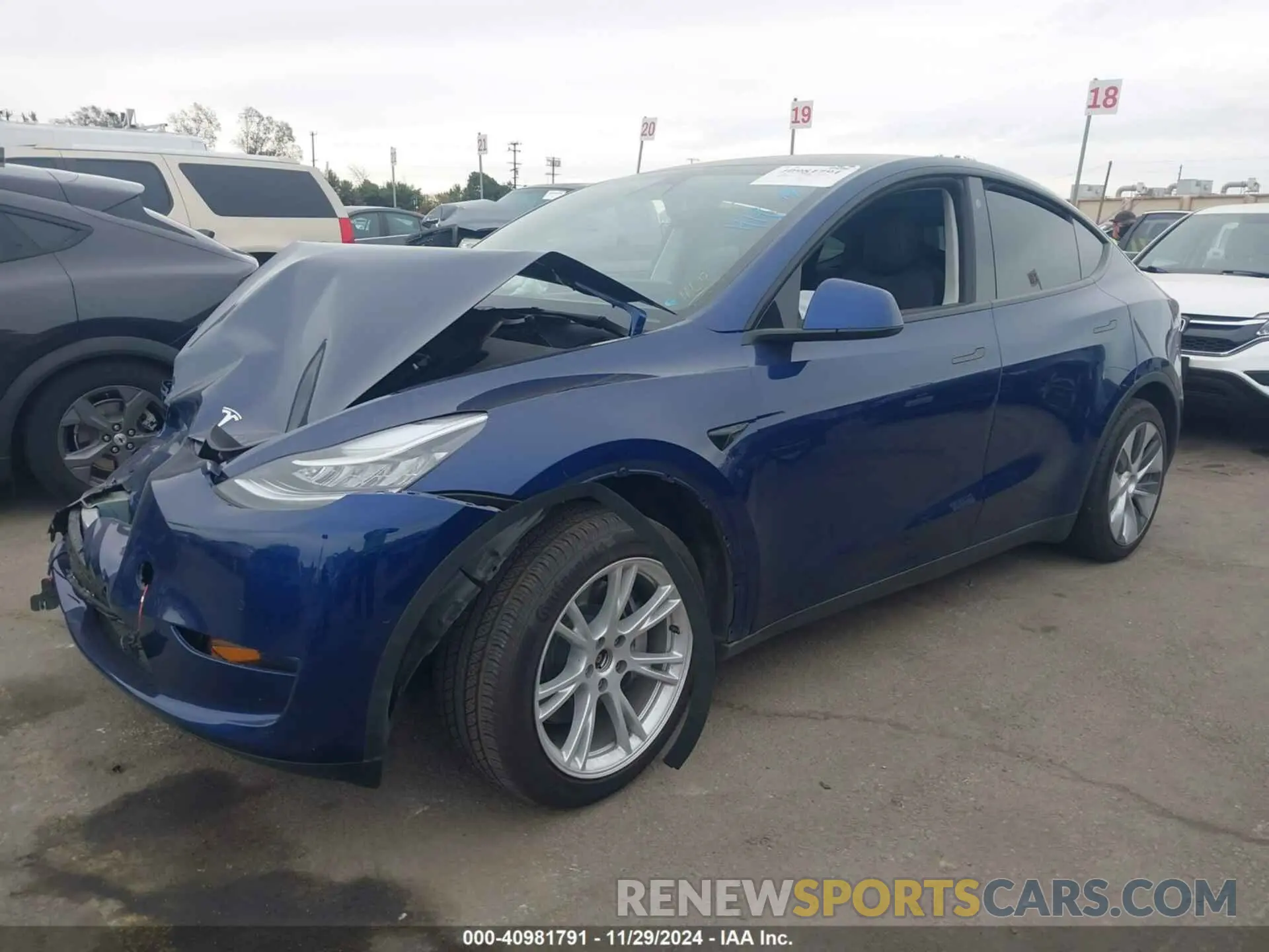 2 Photograph of a damaged car 7SAYGDEE0NF439009 TESLA MODEL Y 2022