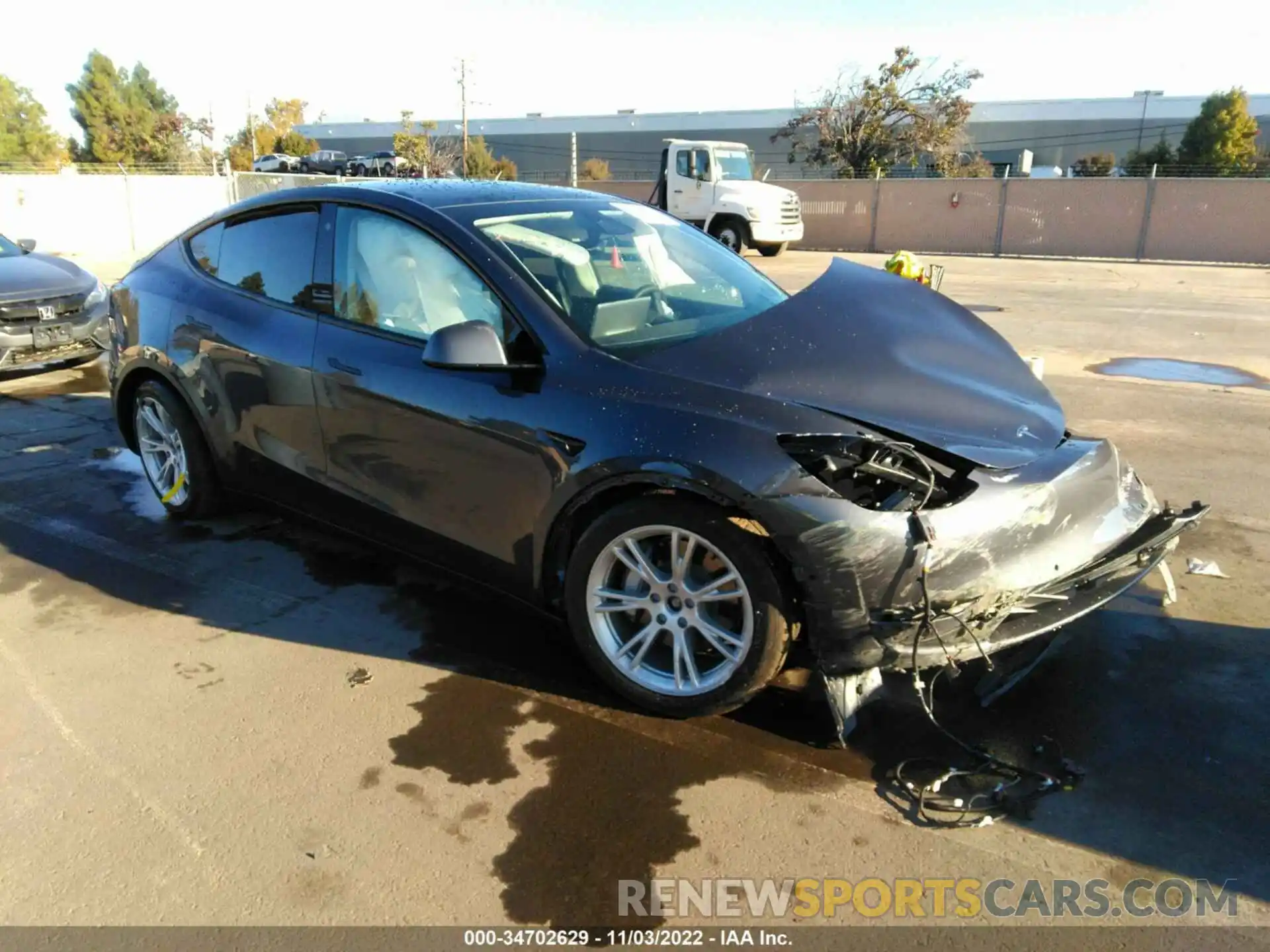 1 Photograph of a damaged car 7SAYGDEE0NF506689 TESLA MODEL Y 2022