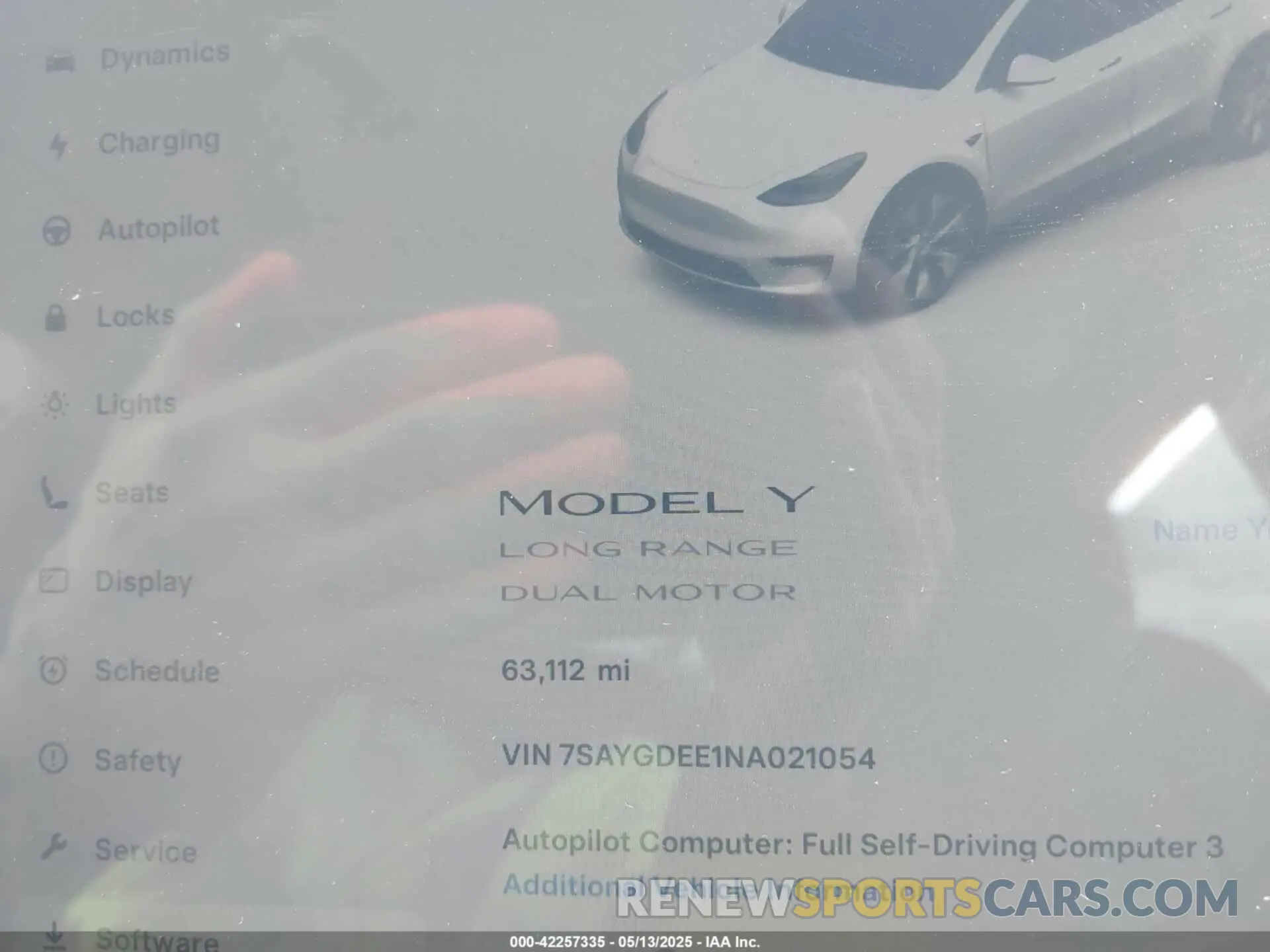 14 Photograph of a damaged car 7SAYGDEE1NA021054 TESLA MODEL Y 2022
