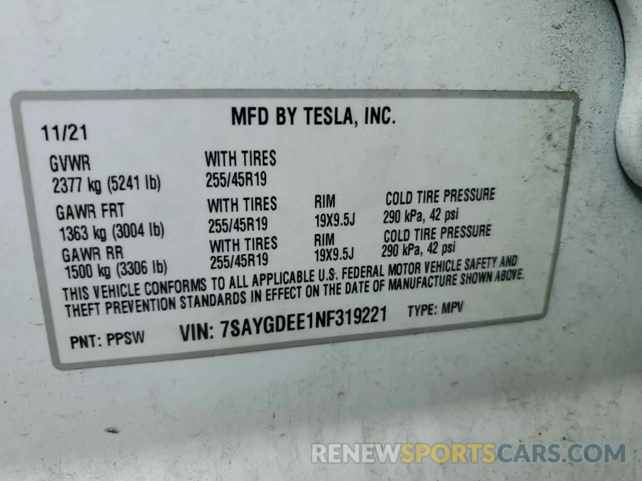 13 Photograph of a damaged car 7SAYGDEE1NF319221 TESLA MODEL Y 2022