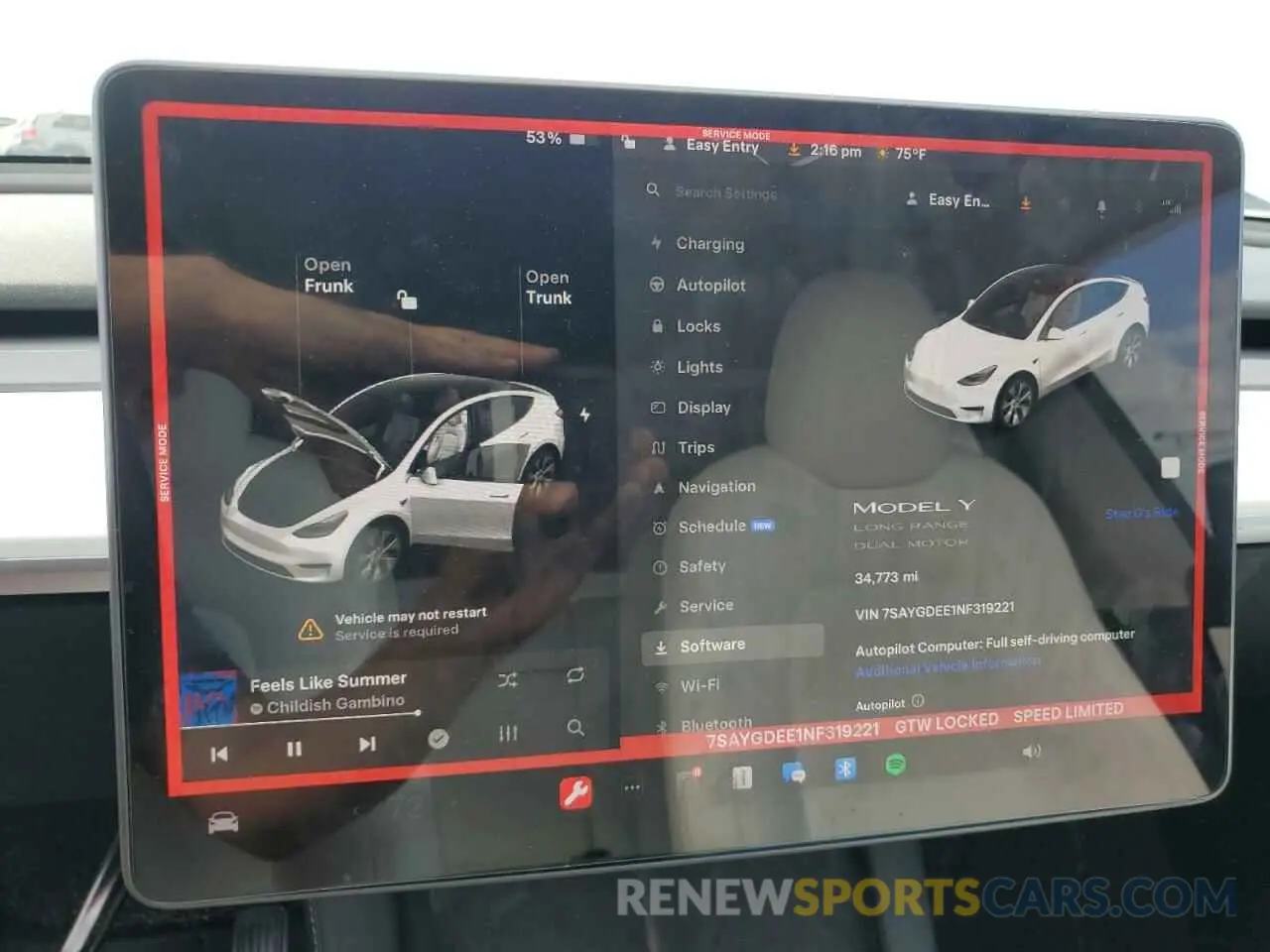 9 Photograph of a damaged car 7SAYGDEE1NF319221 TESLA MODEL Y 2022