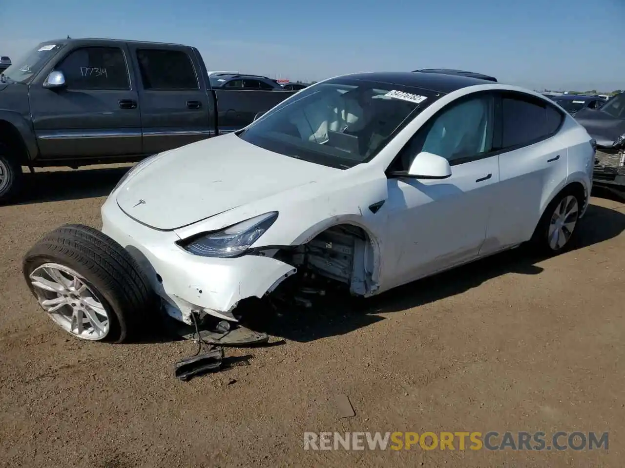 2 Photograph of a damaged car 7SAYGDEE1NF337573 TESLA MODEL Y 2022