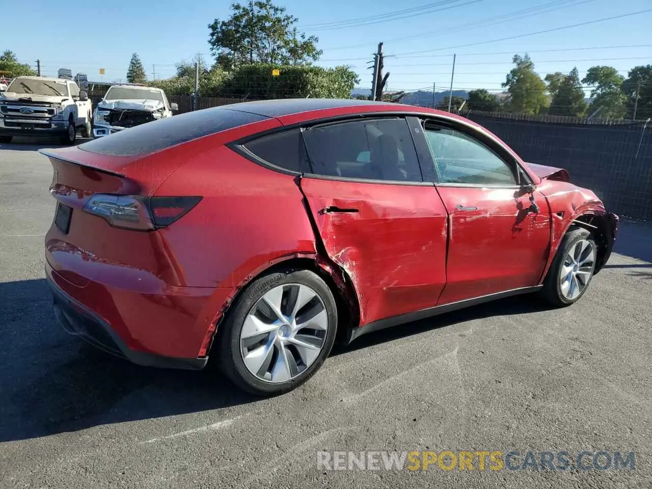 3 Photograph of a damaged car 7SAYGDEE1NF356222 TESLA MODEL Y 2022