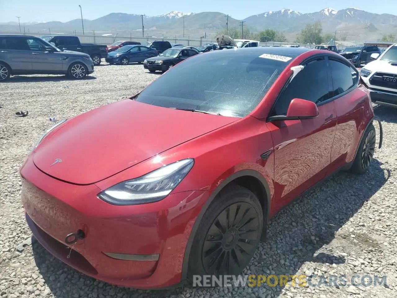 1 Photograph of a damaged car 7SAYGDEE1NF360058 TESLA MODEL Y 2022