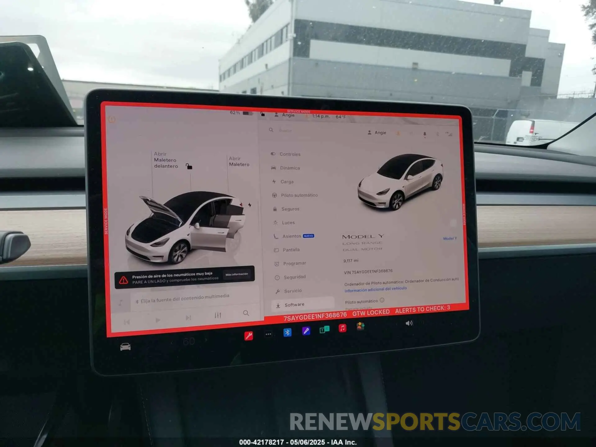 7 Photograph of a damaged car 7SAYGDEE1NF368676 TESLA MODEL Y 2022