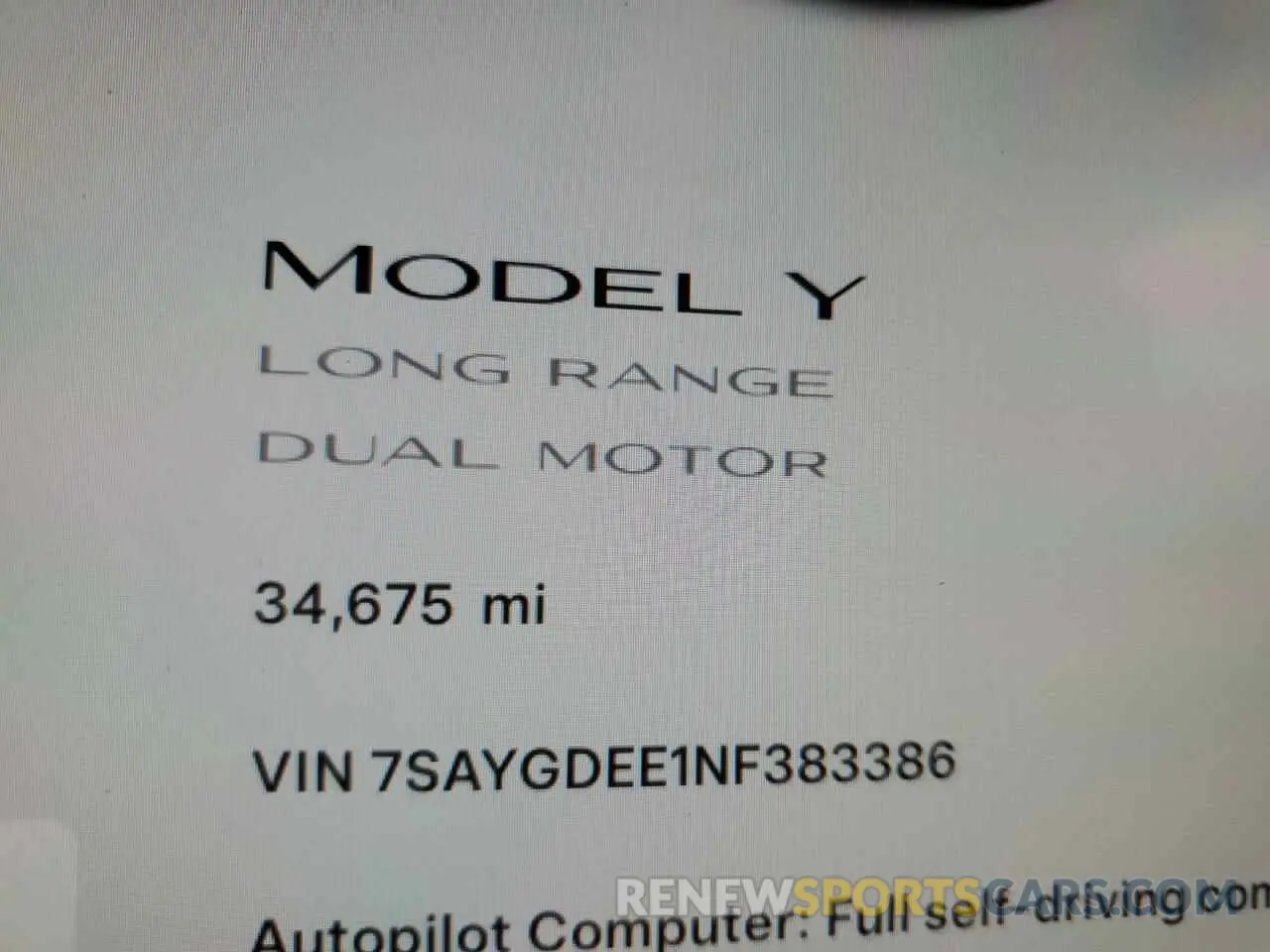 9 Photograph of a damaged car 7SAYGDEE1NF383386 TESLA MODEL Y 2022
