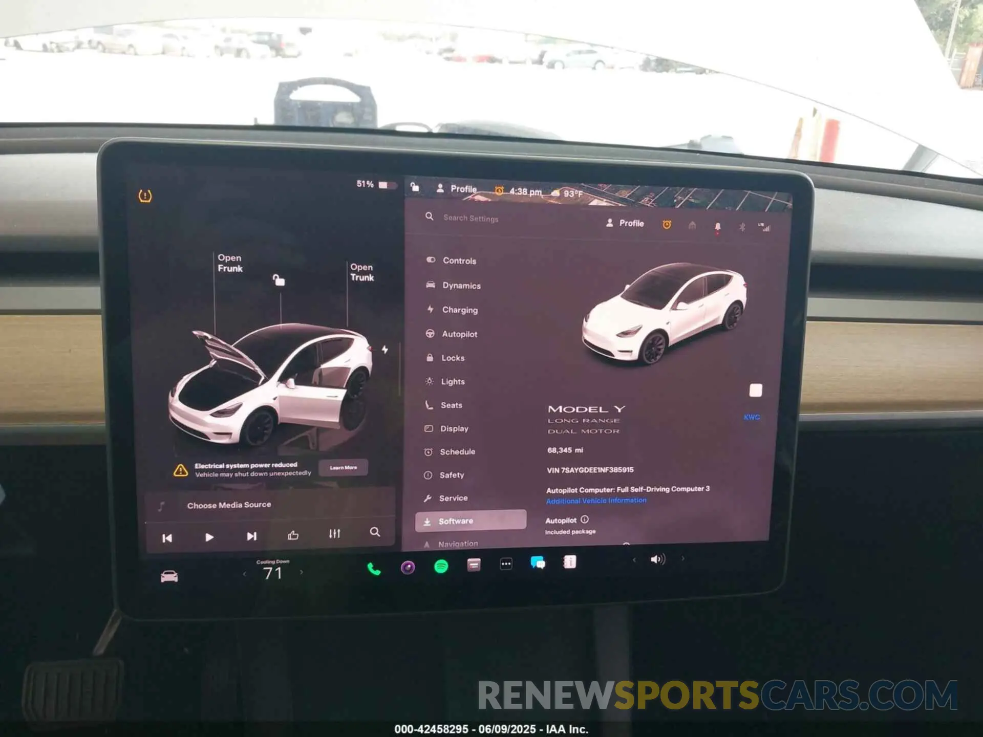 7 Photograph of a damaged car 7SAYGDEE1NF385915 TESLA MODEL Y 2022