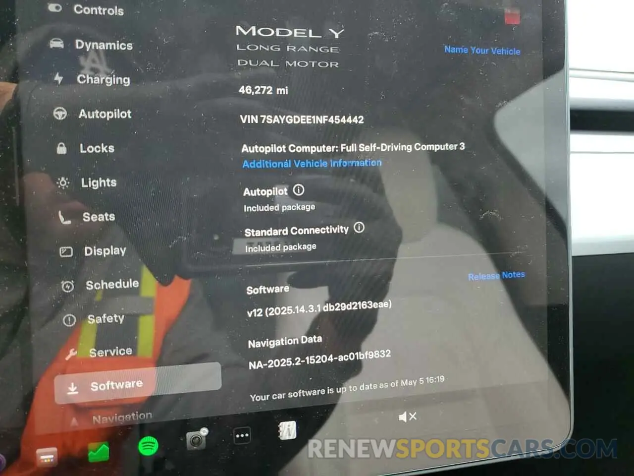 9 Photograph of a damaged car 7SAYGDEE1NF454442 TESLA MODEL Y 2022