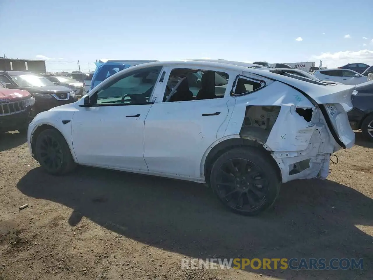 2 Photograph of a damaged car 7SAYGDEE1NF480278 TESLA MODEL Y 2022