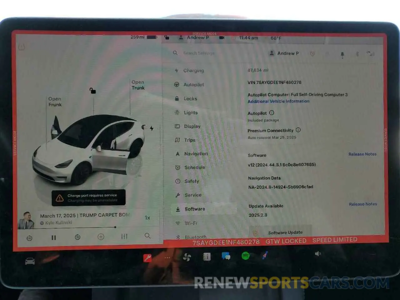 9 Photograph of a damaged car 7SAYGDEE1NF480278 TESLA MODEL Y 2022