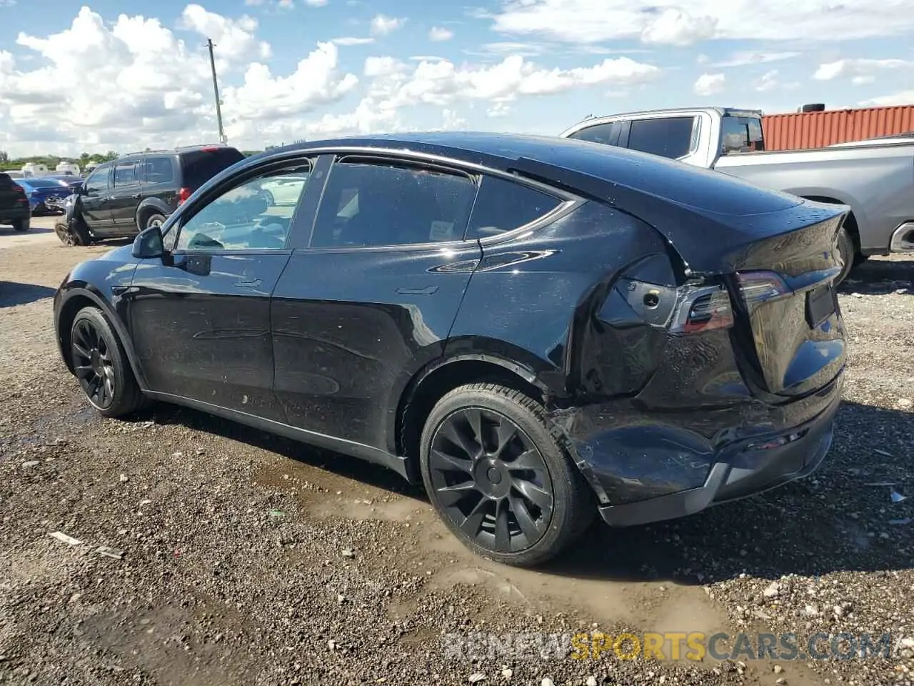 2 Photograph of a damaged car 7SAYGDEE1NF480796 TESLA MODEL Y 2022