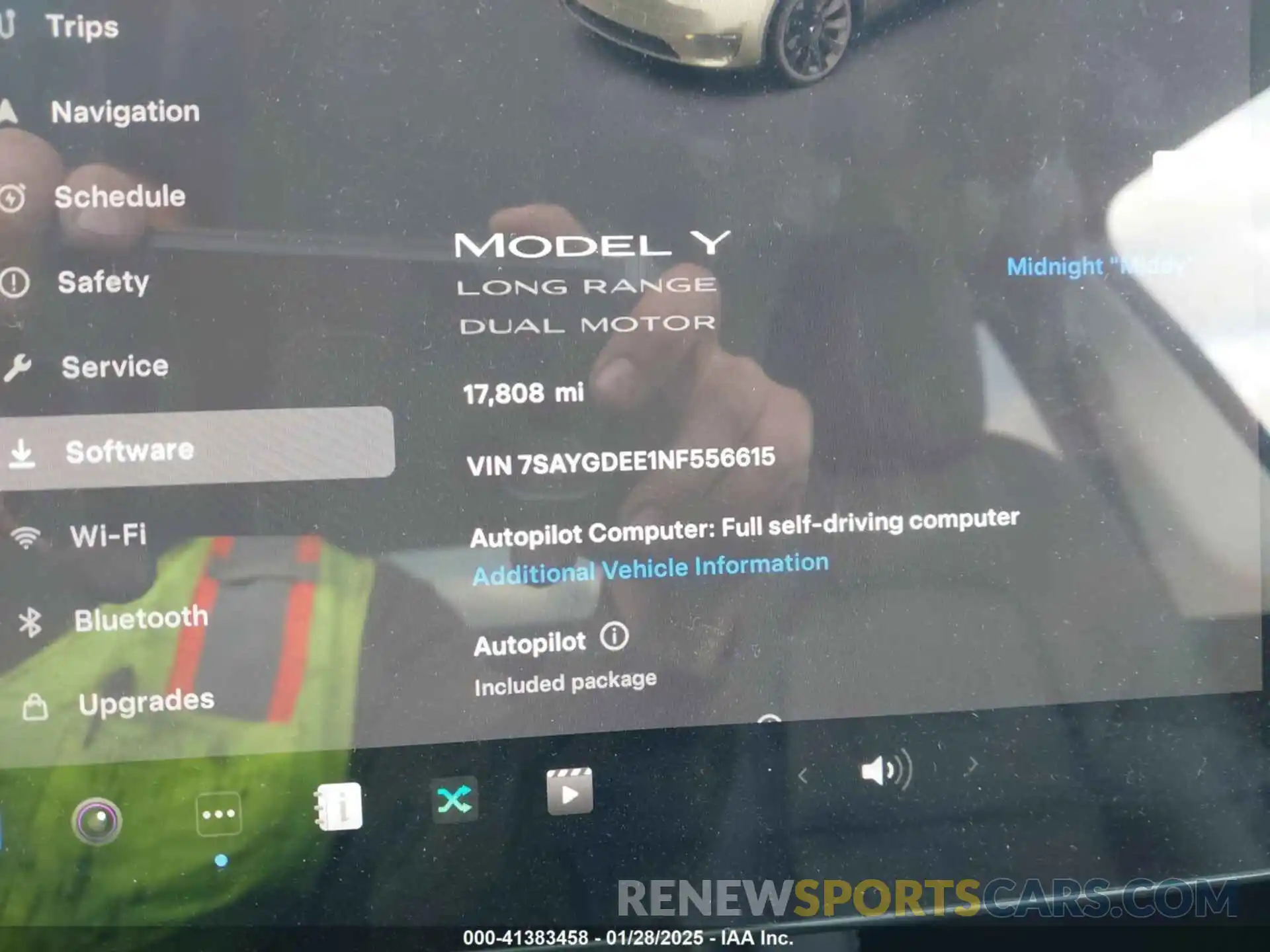 7 Photograph of a damaged car 7SAYGDEE1NF556615 TESLA MODEL Y 2022