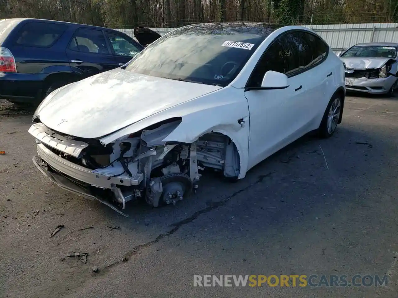 1 Photograph of a damaged car 7SAYGDEE2NF308941 TESLA MODEL Y 2022