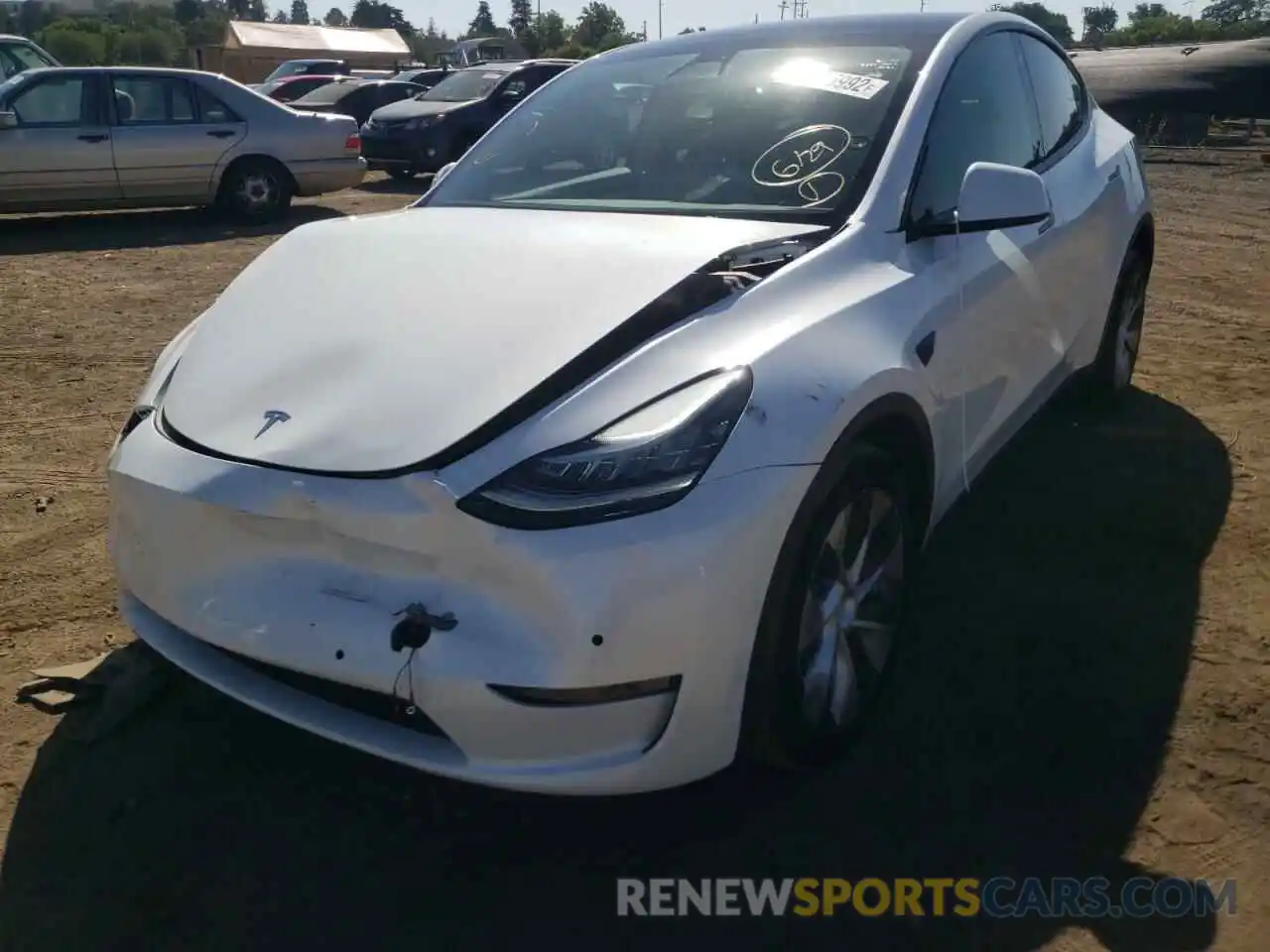 2 Photograph of a damaged car 7SAYGDEE2NF321611 TESLA MODEL Y 2022