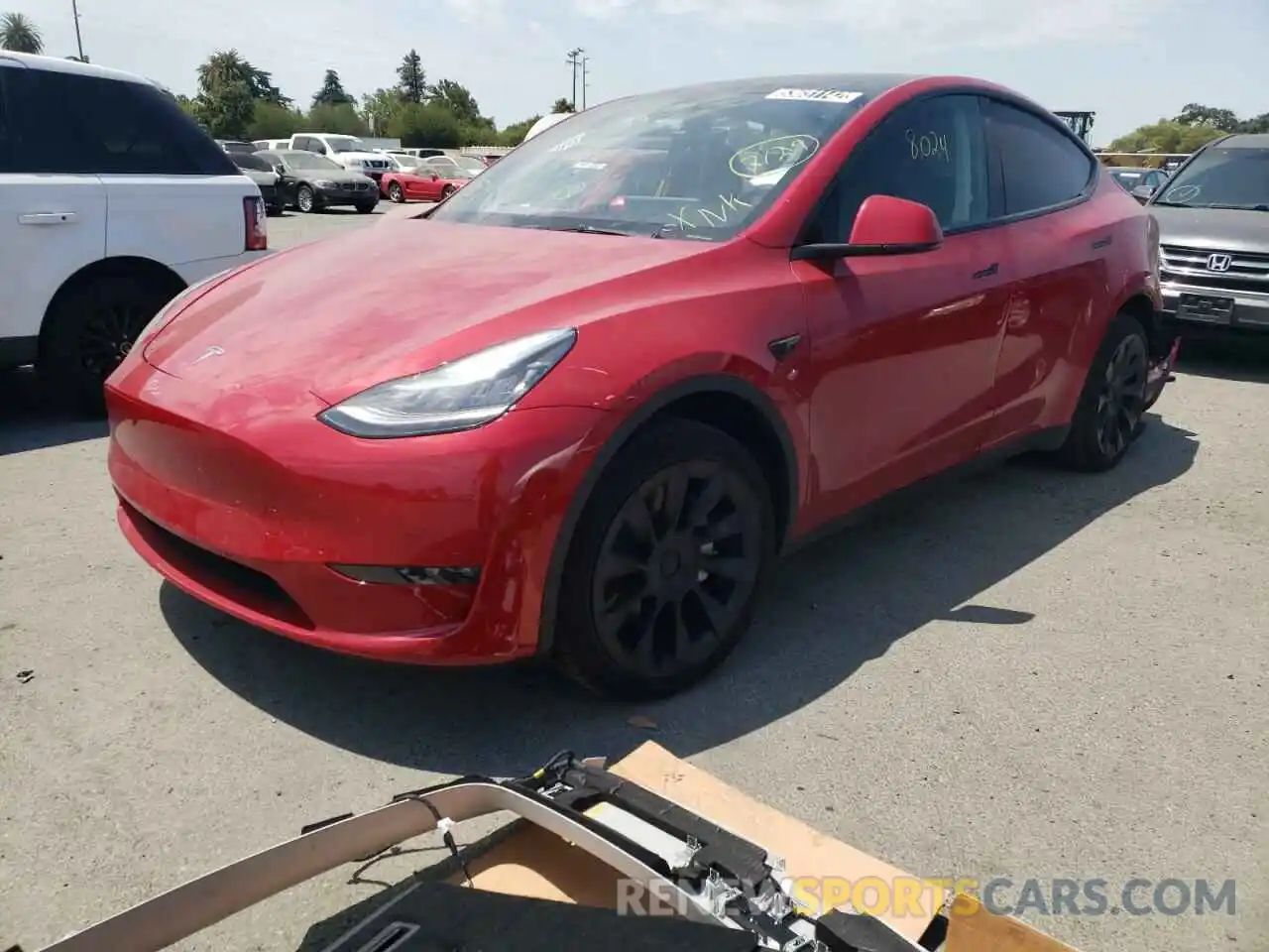 2 Photograph of a damaged car 7SAYGDEE2NF350381 TESLA MODEL Y 2022