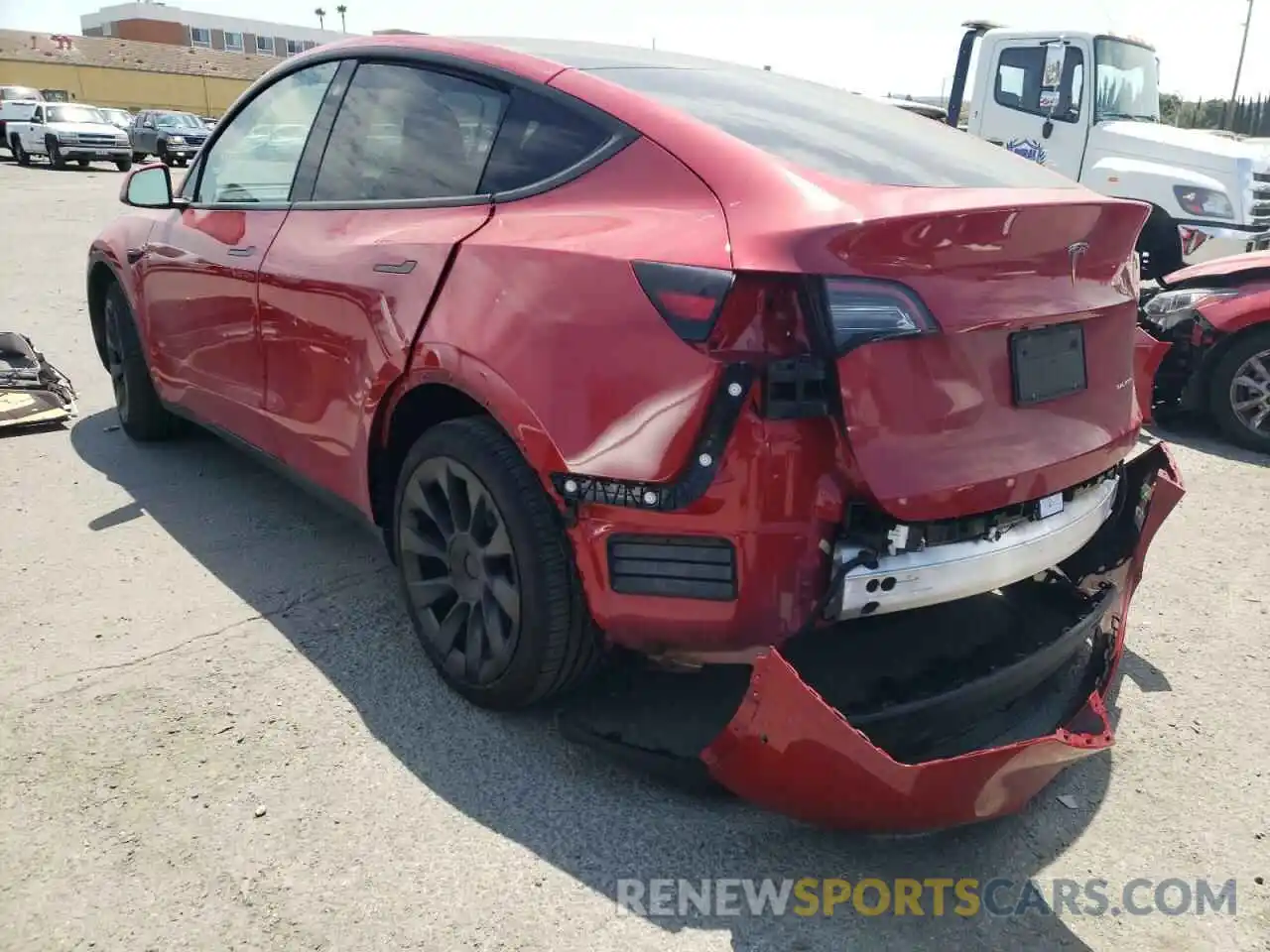 3 Photograph of a damaged car 7SAYGDEE2NF350381 TESLA MODEL Y 2022