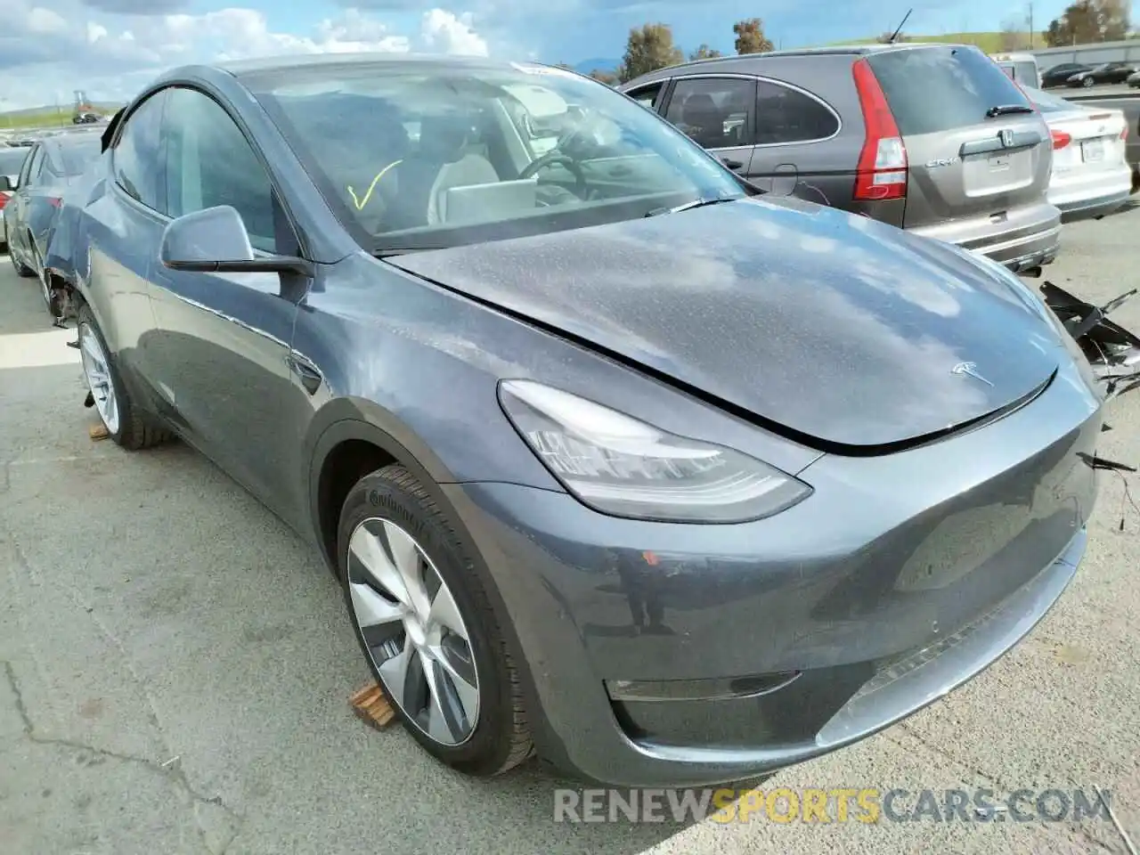 1 Photograph of a damaged car 7SAYGDEE2NF359386 TESLA MODEL Y 2022