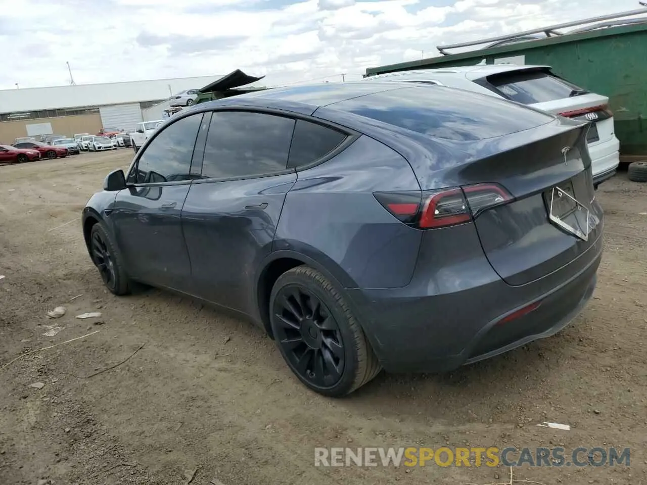 2 Photograph of a damaged car 7SAYGDEE2NF368539 TESLA MODEL Y 2022