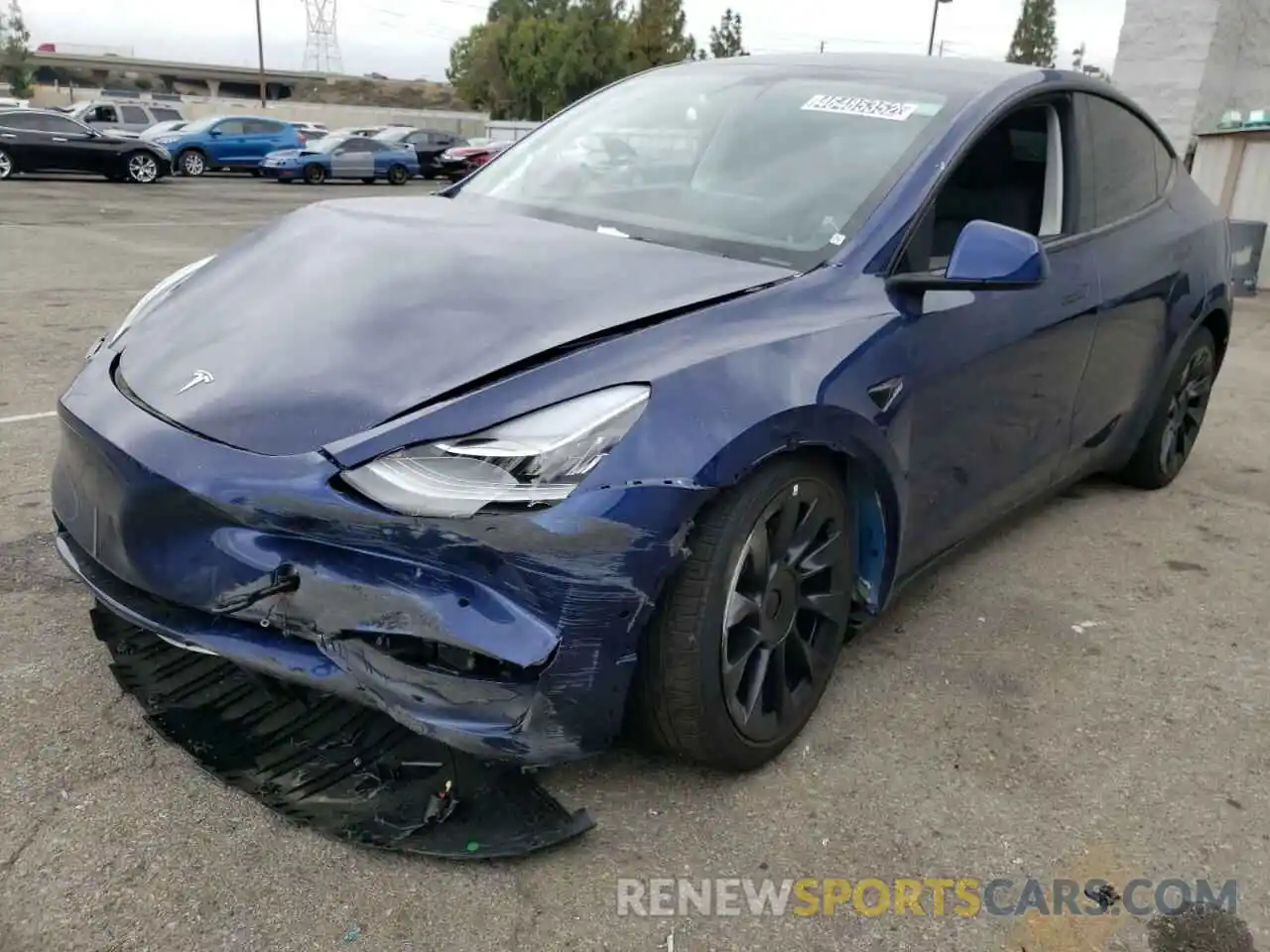 2 Photograph of a damaged car 7SAYGDEE2NF386393 TESLA MODEL Y 2022