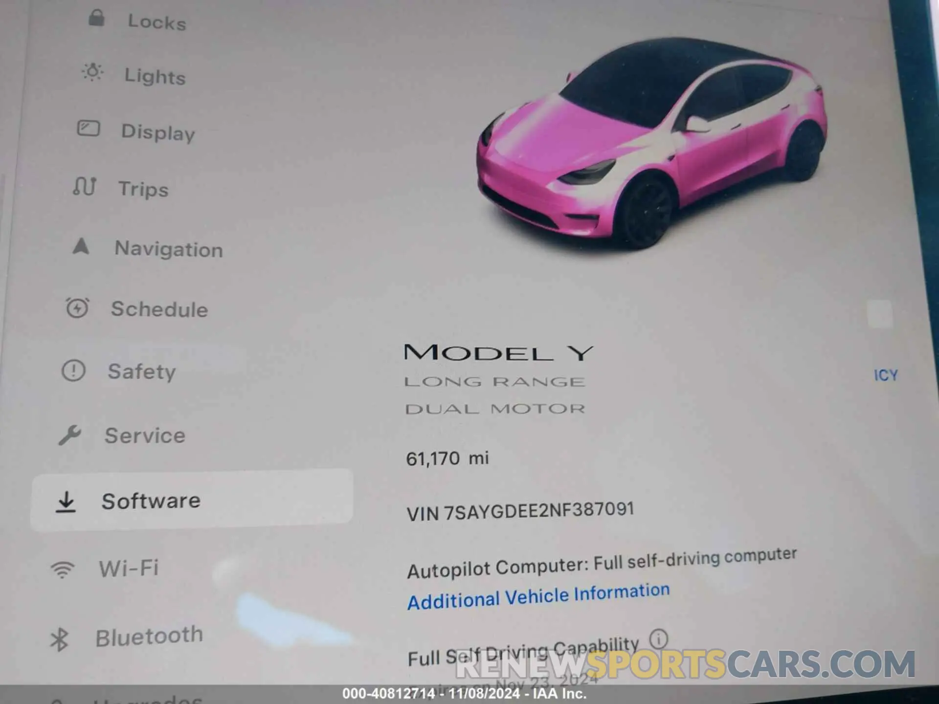 7 Photograph of a damaged car 7SAYGDEE2NF387091 TESLA MODEL Y 2022