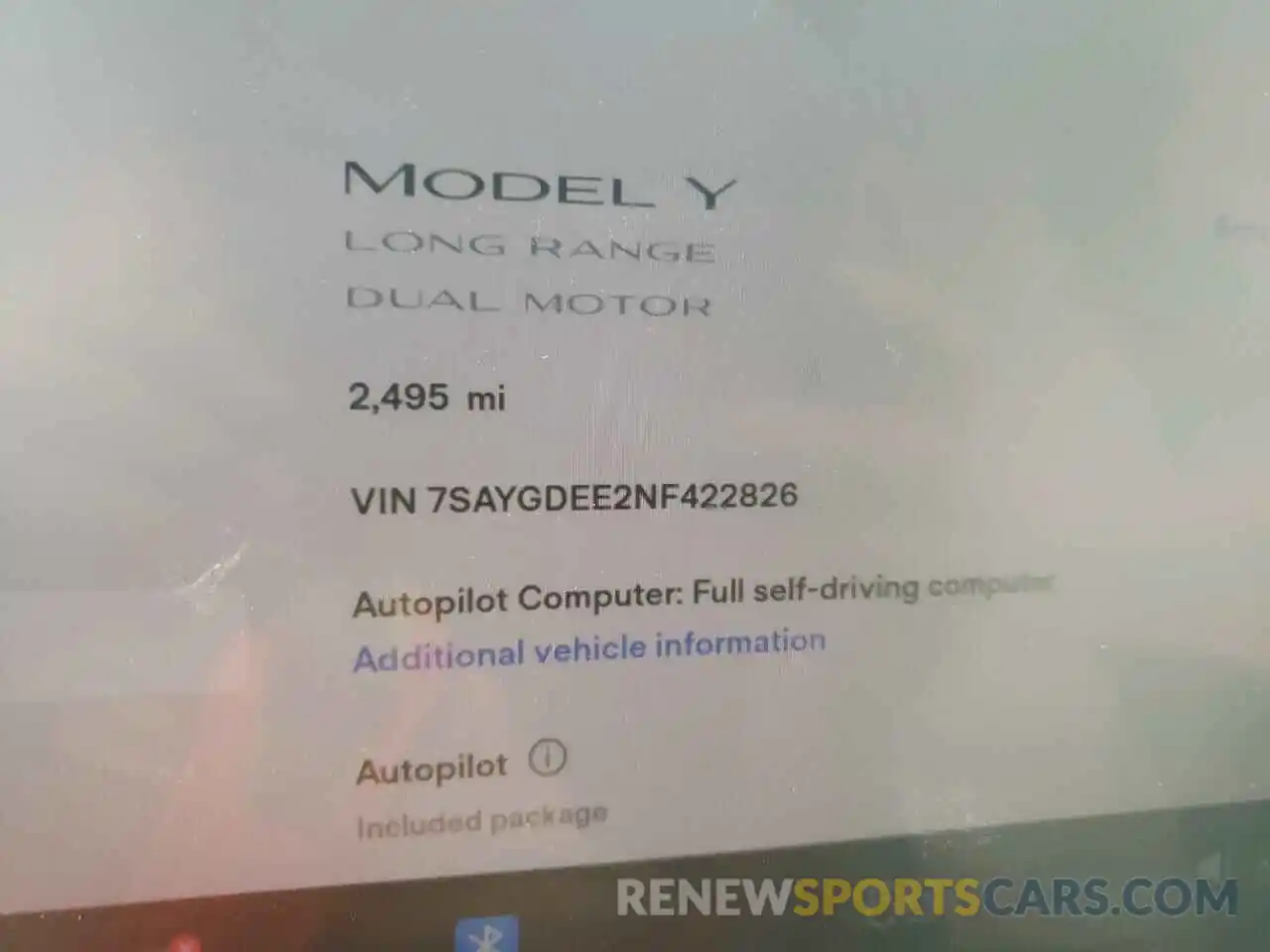 8 Photograph of a damaged car 7SAYGDEE2NF422826 TESLA MODEL Y 2022