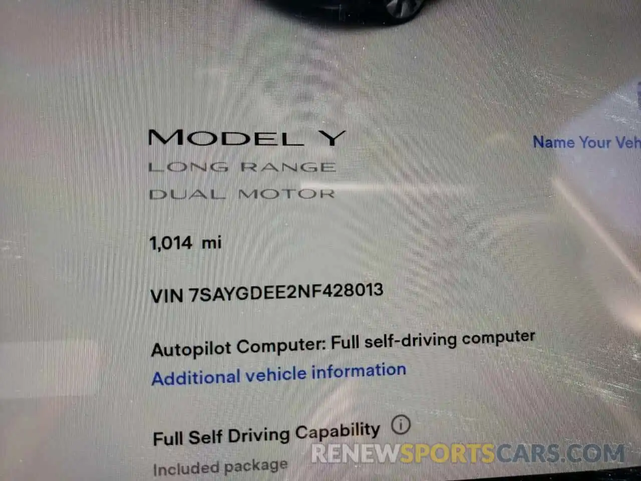 8 Photograph of a damaged car 7SAYGDEE2NF428013 TESLA MODEL Y 2022