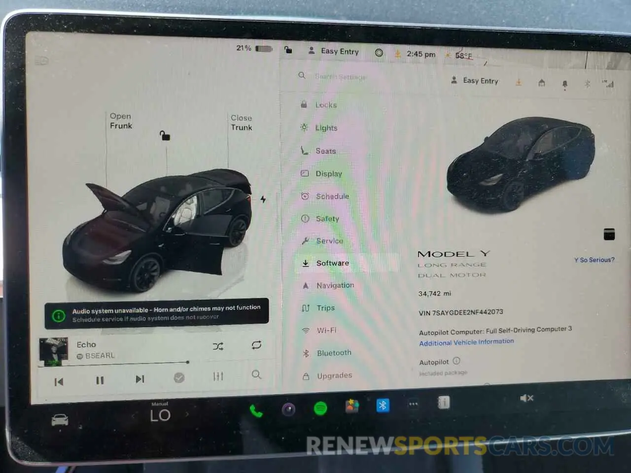 9 Photograph of a damaged car 7SAYGDEE2NF442073 TESLA MODEL Y 2022