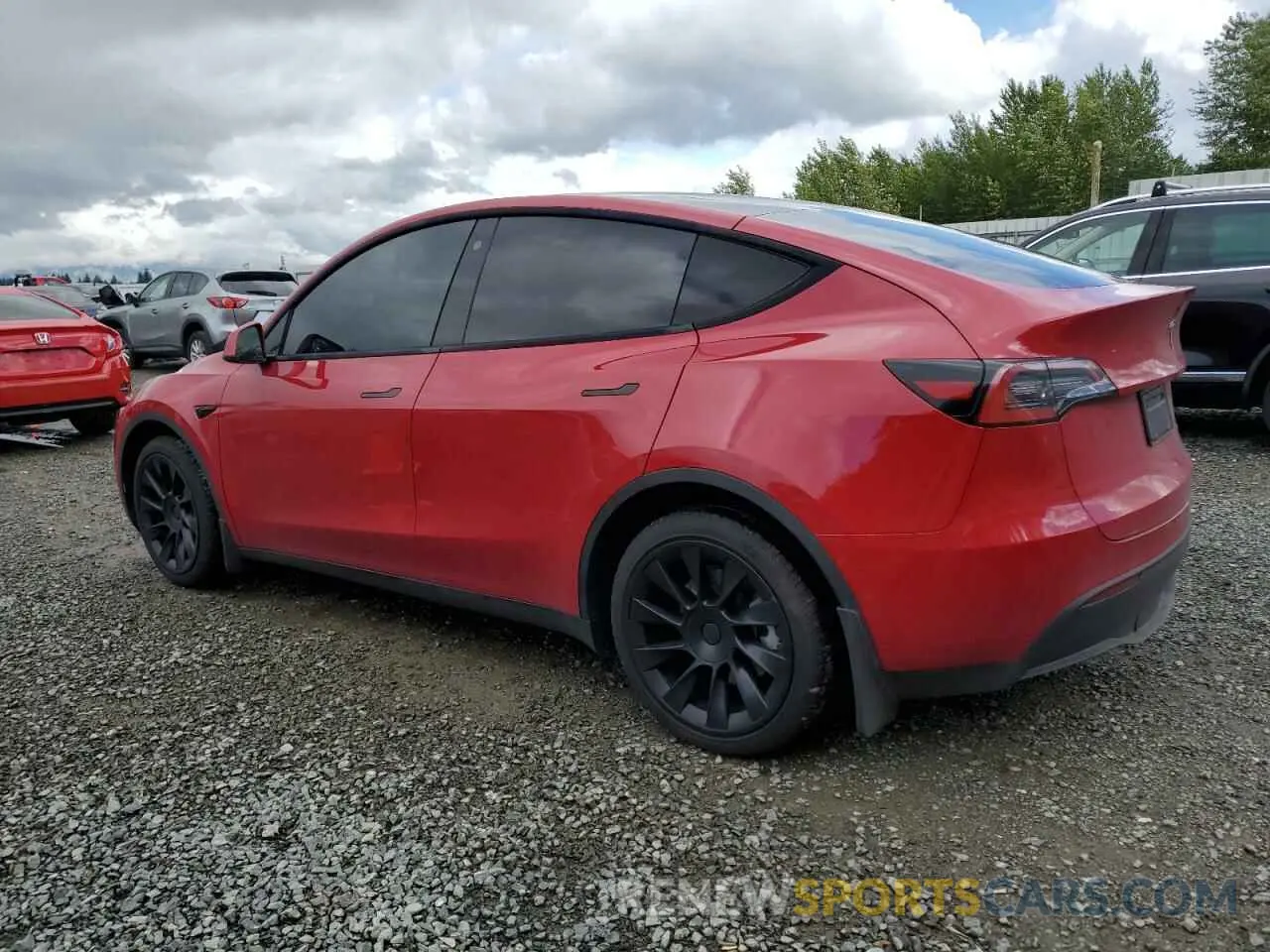 2 Photograph of a damaged car 7SAYGDEE2NF460850 TESLA MODEL Y 2022