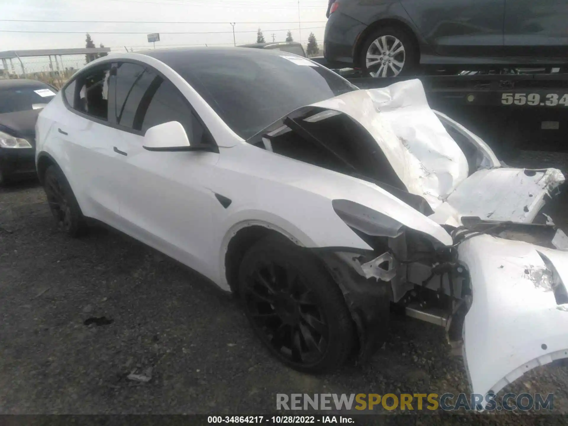 1 Photograph of a damaged car 7SAYGDEE2NF463554 TESLA MODEL Y 2022