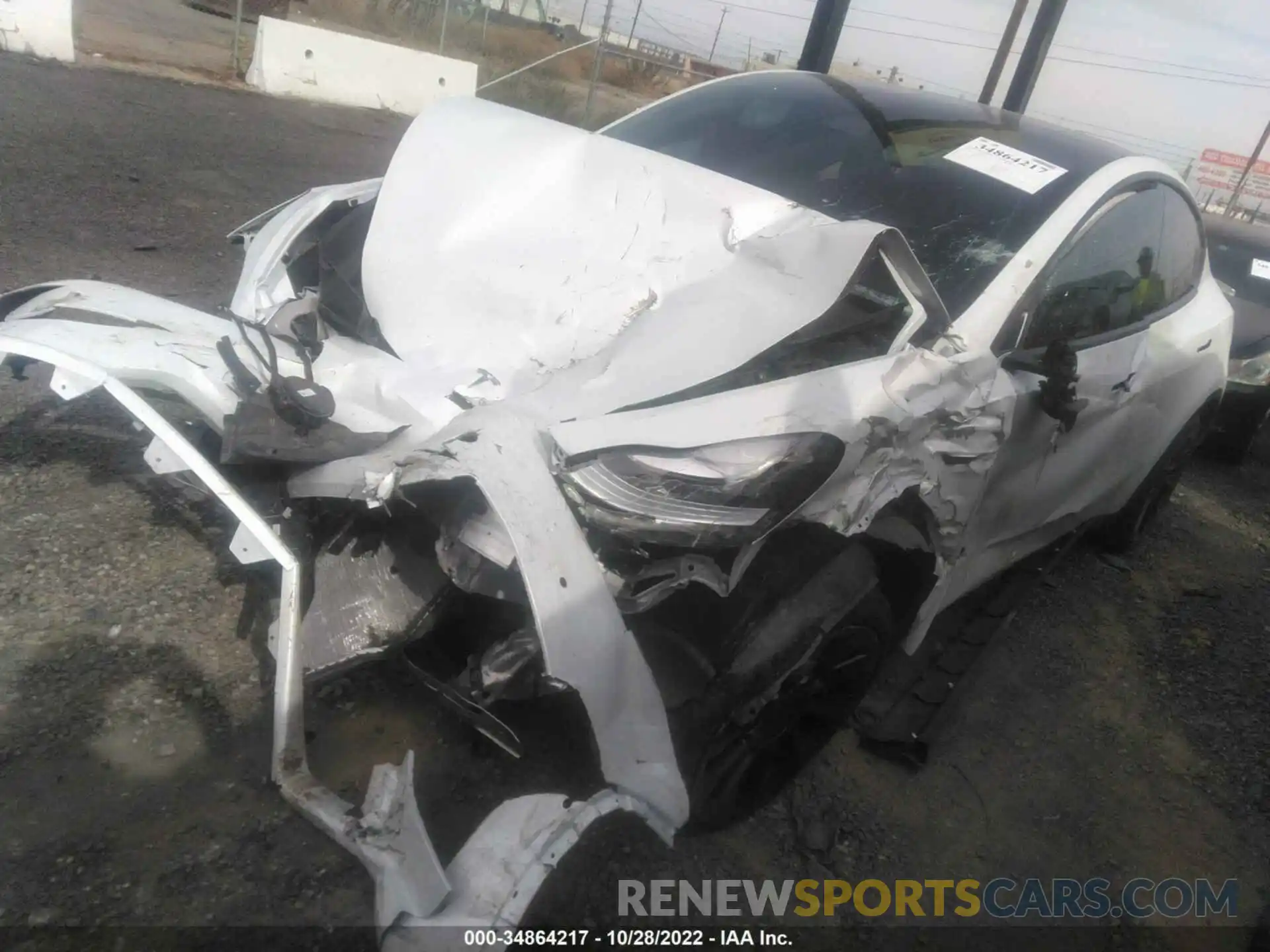 2 Photograph of a damaged car 7SAYGDEE2NF463554 TESLA MODEL Y 2022