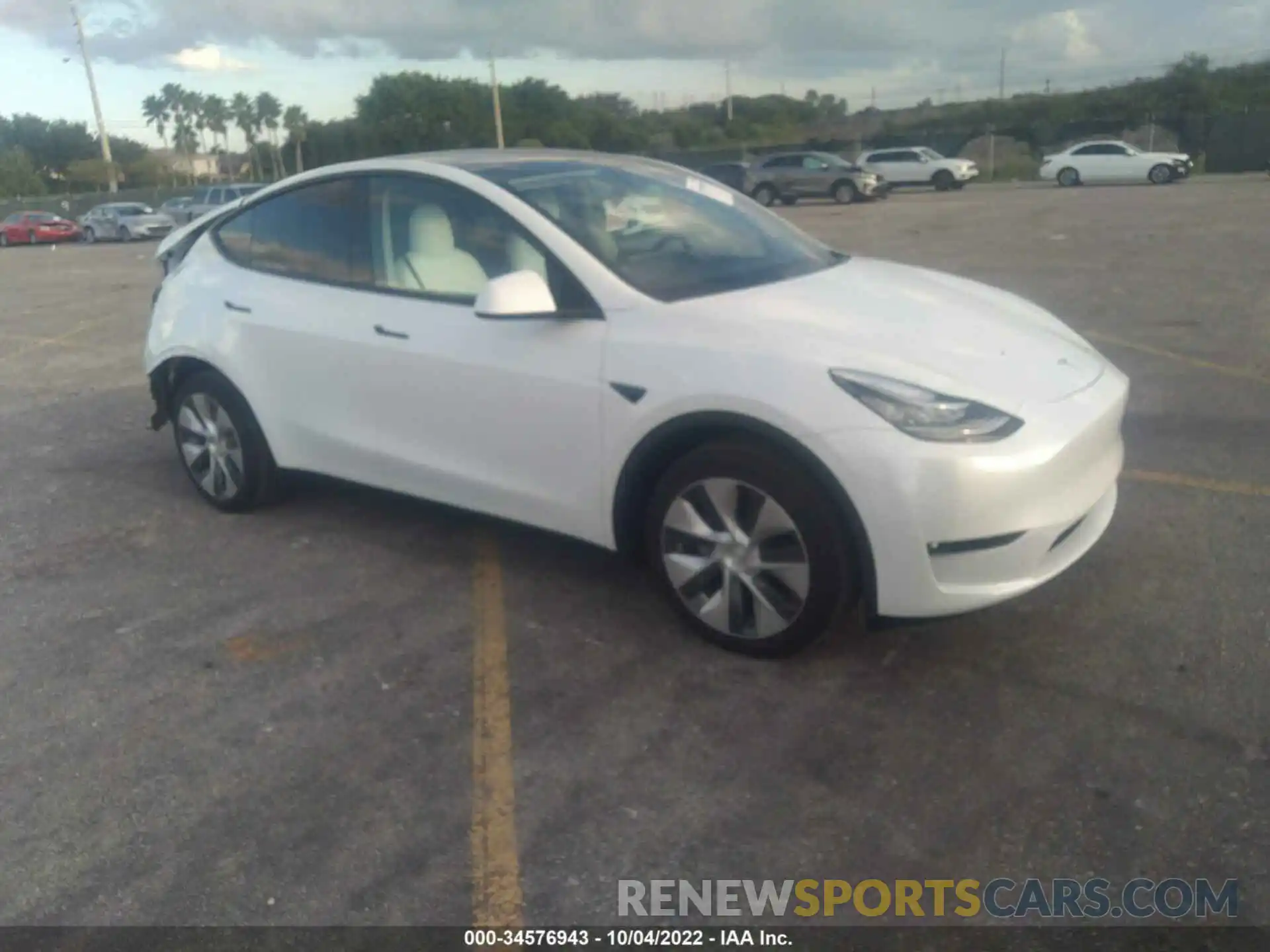 1 Photograph of a damaged car 7SAYGDEE2NF467510 TESLA MODEL Y 2022