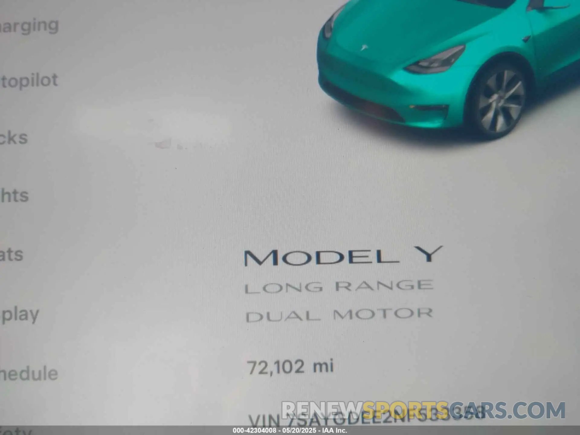 7 Photograph of a damaged car 7SAYGDEE2NF533358 TESLA MODEL Y 2022