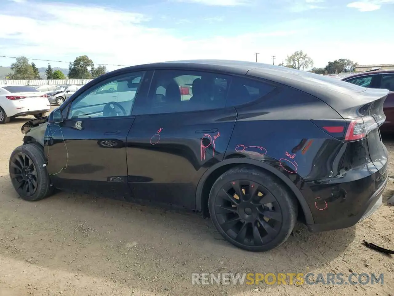 2 Photograph of a damaged car 7SAYGDEE2NF575433 TESLA MODEL Y 2022