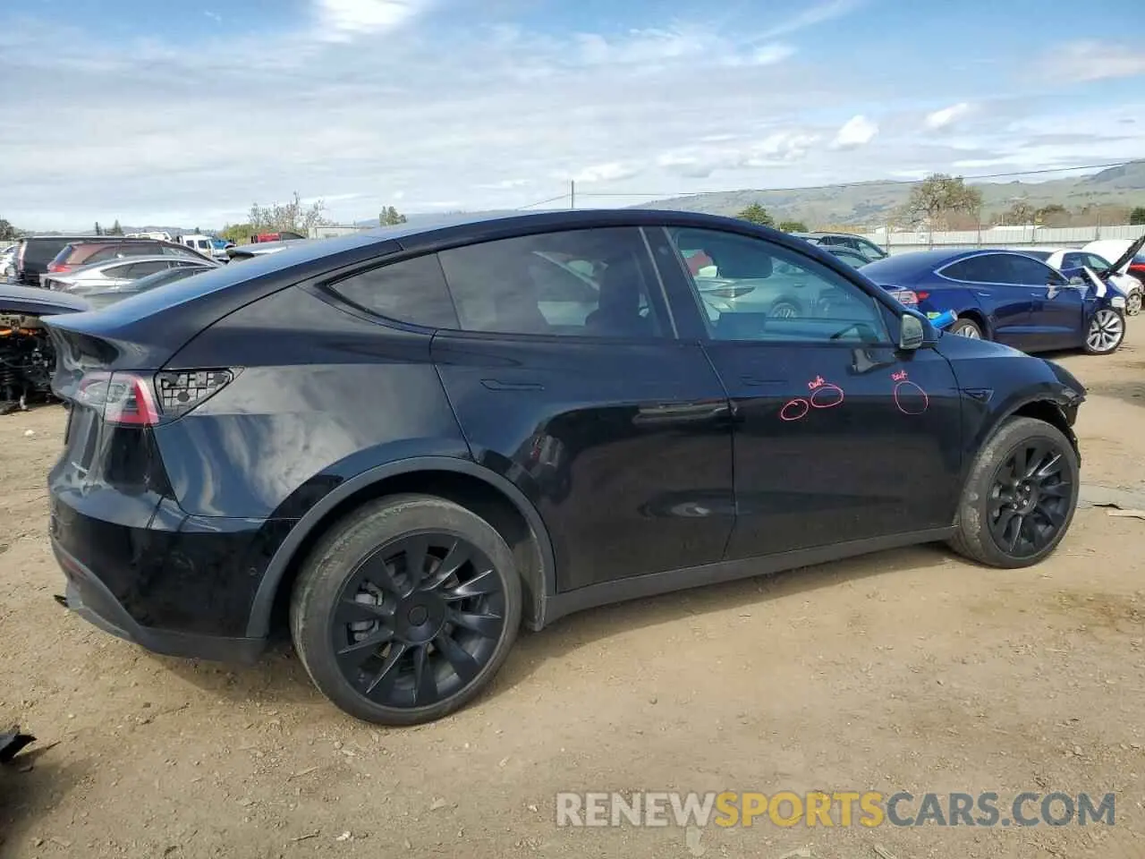 3 Photograph of a damaged car 7SAYGDEE2NF575433 TESLA MODEL Y 2022